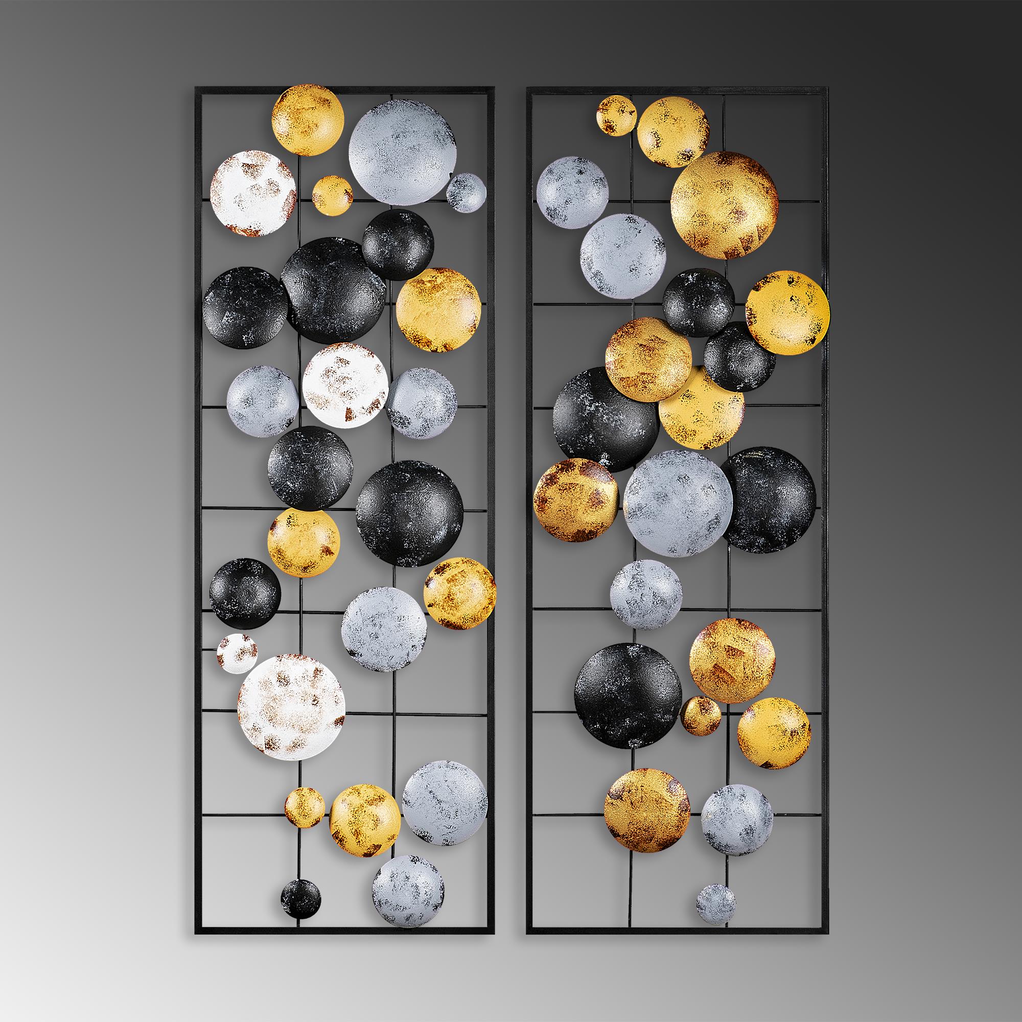 BYS-121-B Dekoratif 2'li Metal Duvar Tablosu | ByLamp