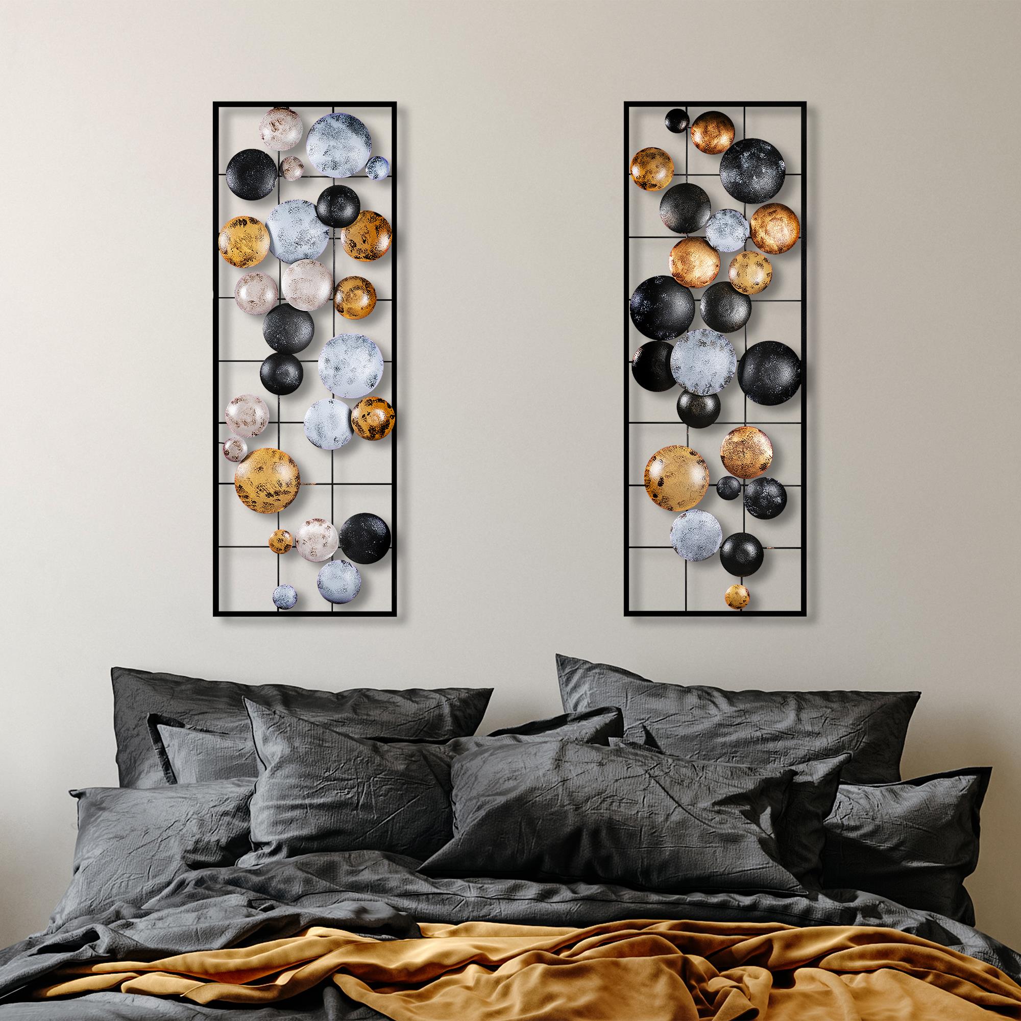 BYS-121 Dekoratif 2'li Metal Duvar Tablosu | ByLamp