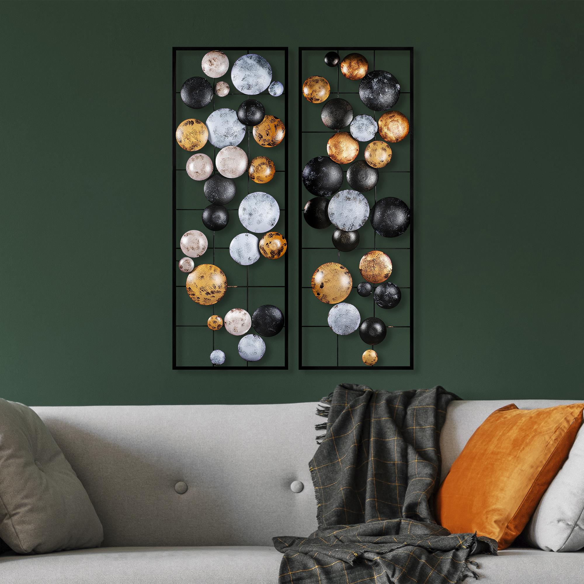 BYS-121 Dekoratif 2'li Metal Duvar Tablosu | ByLamp