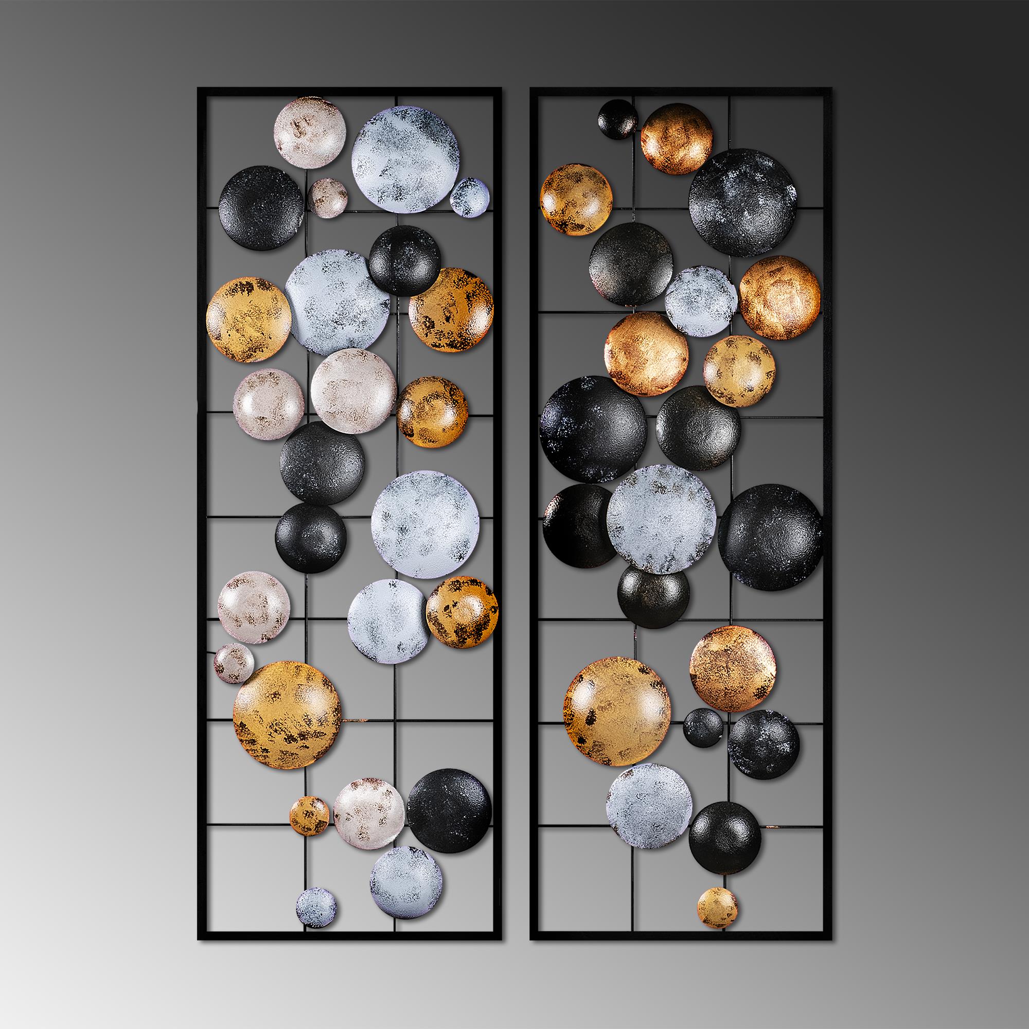 BYS-121 Dekoratif 2'li Metal Duvar Tablosu | ByLamp