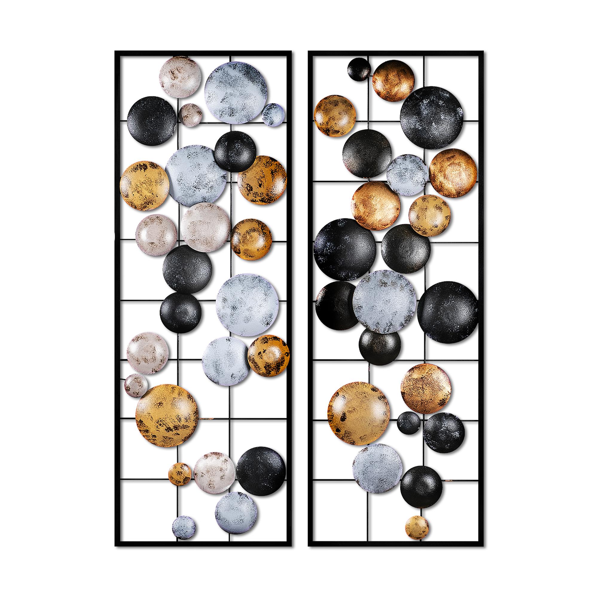 BYS-121 Dekoratif 2'li Metal Duvar Tablosu | ByLamp