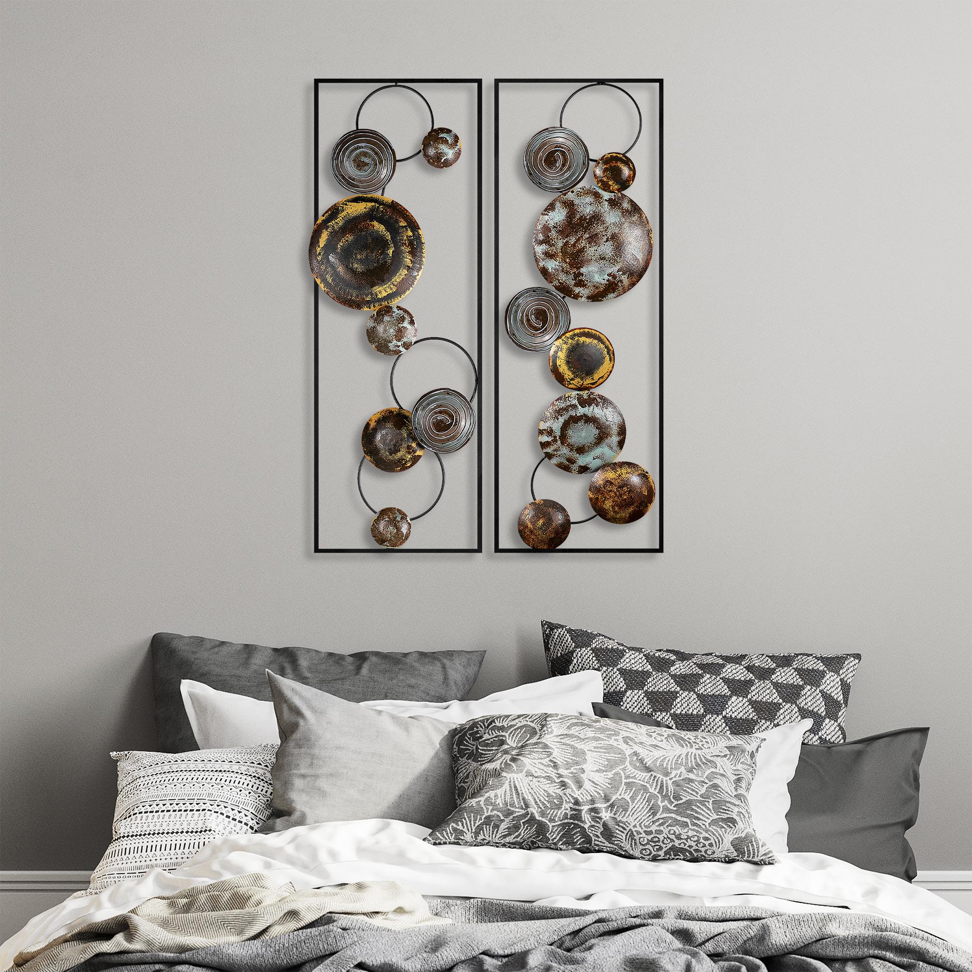 BYS-124-A Dekoratif 2'li Metal Duvar Tablosu | ByLamp