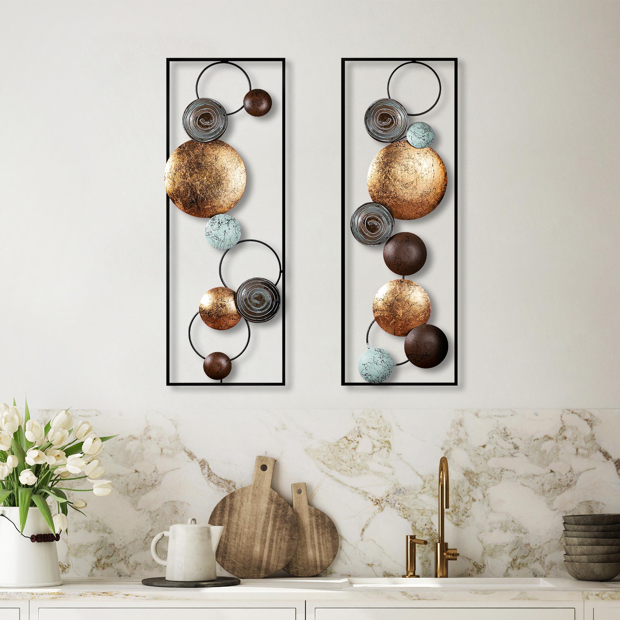 BYS-124-B Dekoratif 2'li Metal Duvar Tablosu | ByLamp