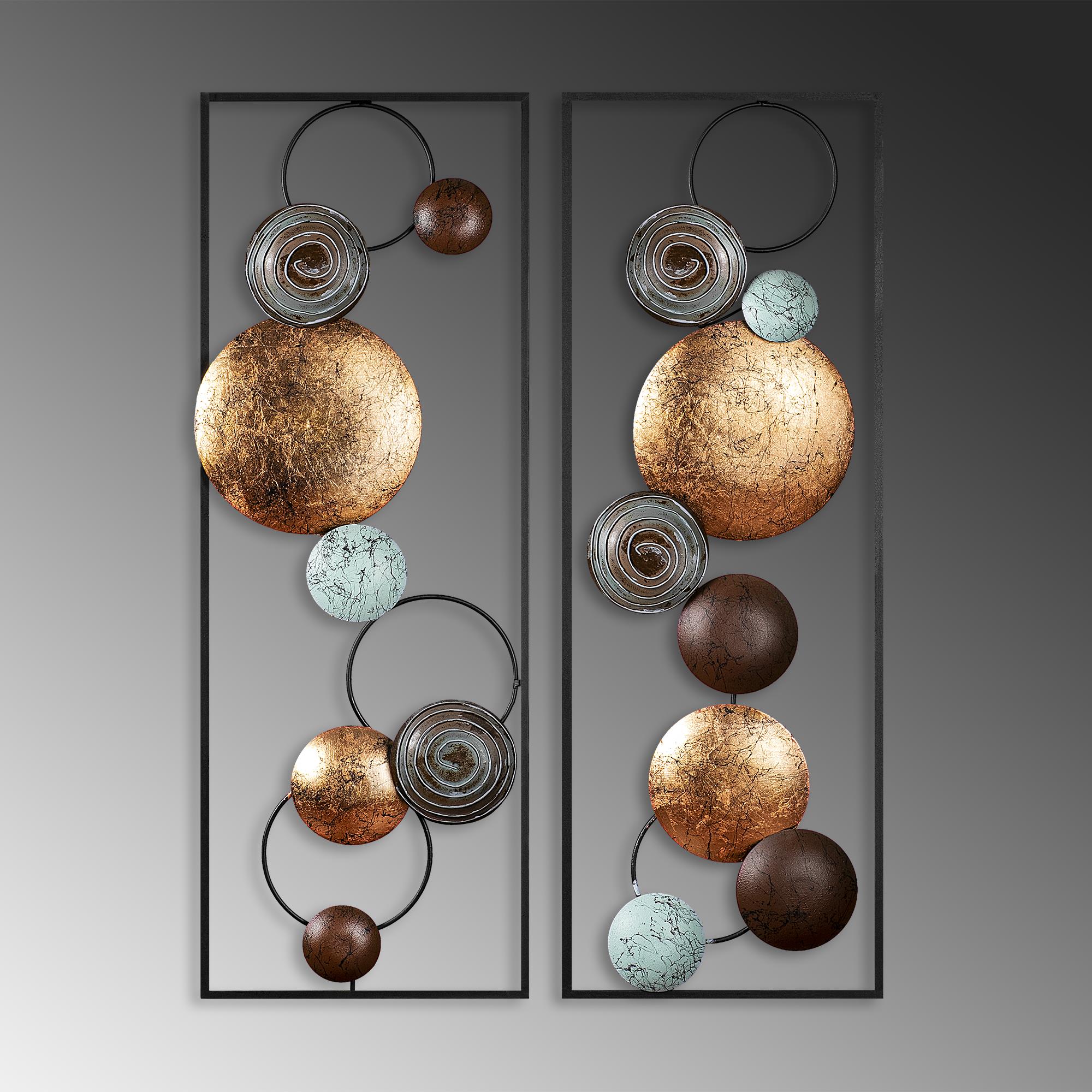 BYS-124-B Dekoratif 2'li Metal Duvar Tablosu | ByLamp