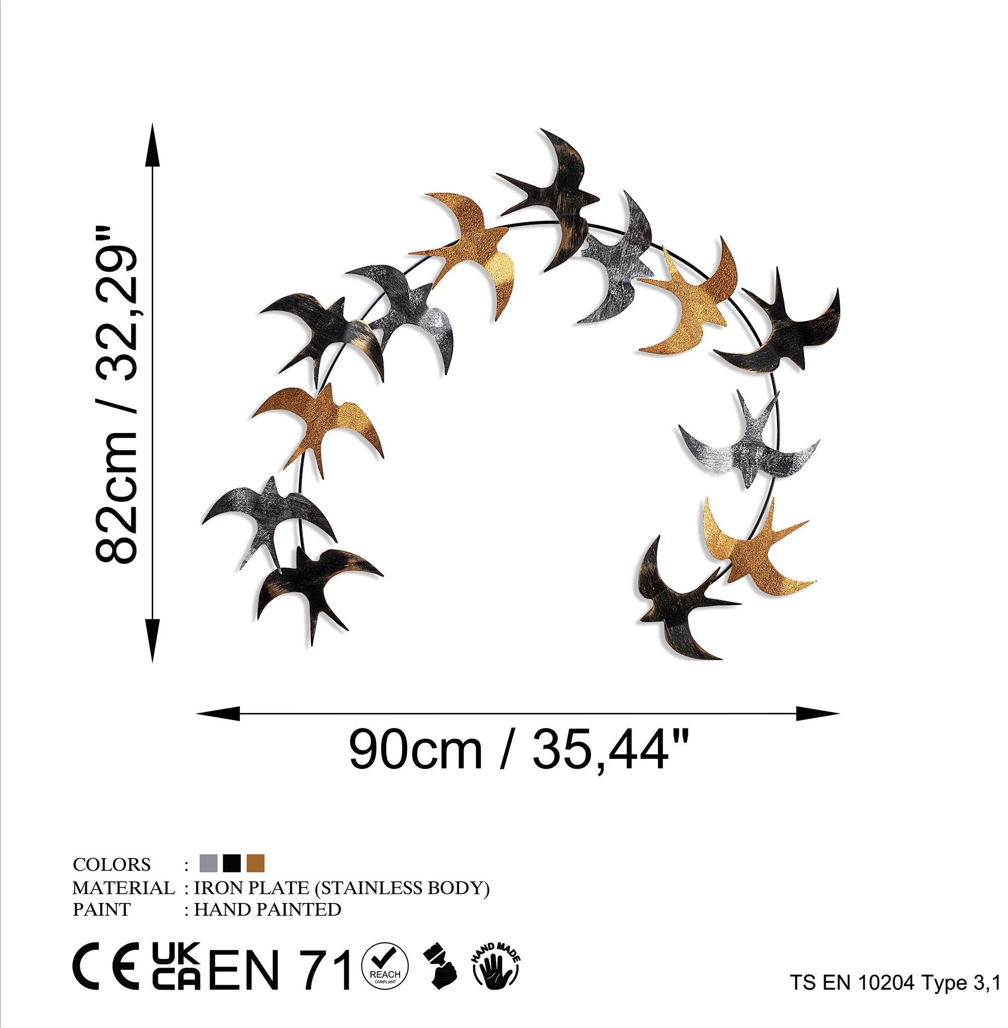 BYS-150 Dekoratif Metal Duvar Tablosu | ByLamp