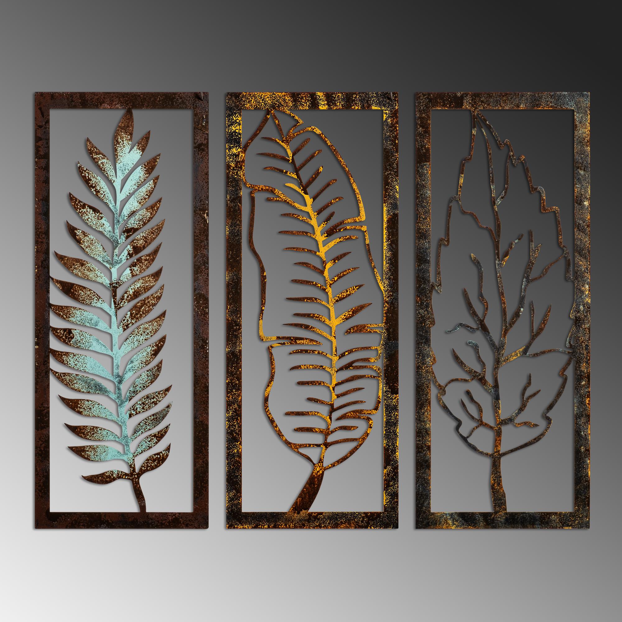 BYS-157 Dekoratif 3'lü Metal Duvar Tablosu | ByLamp