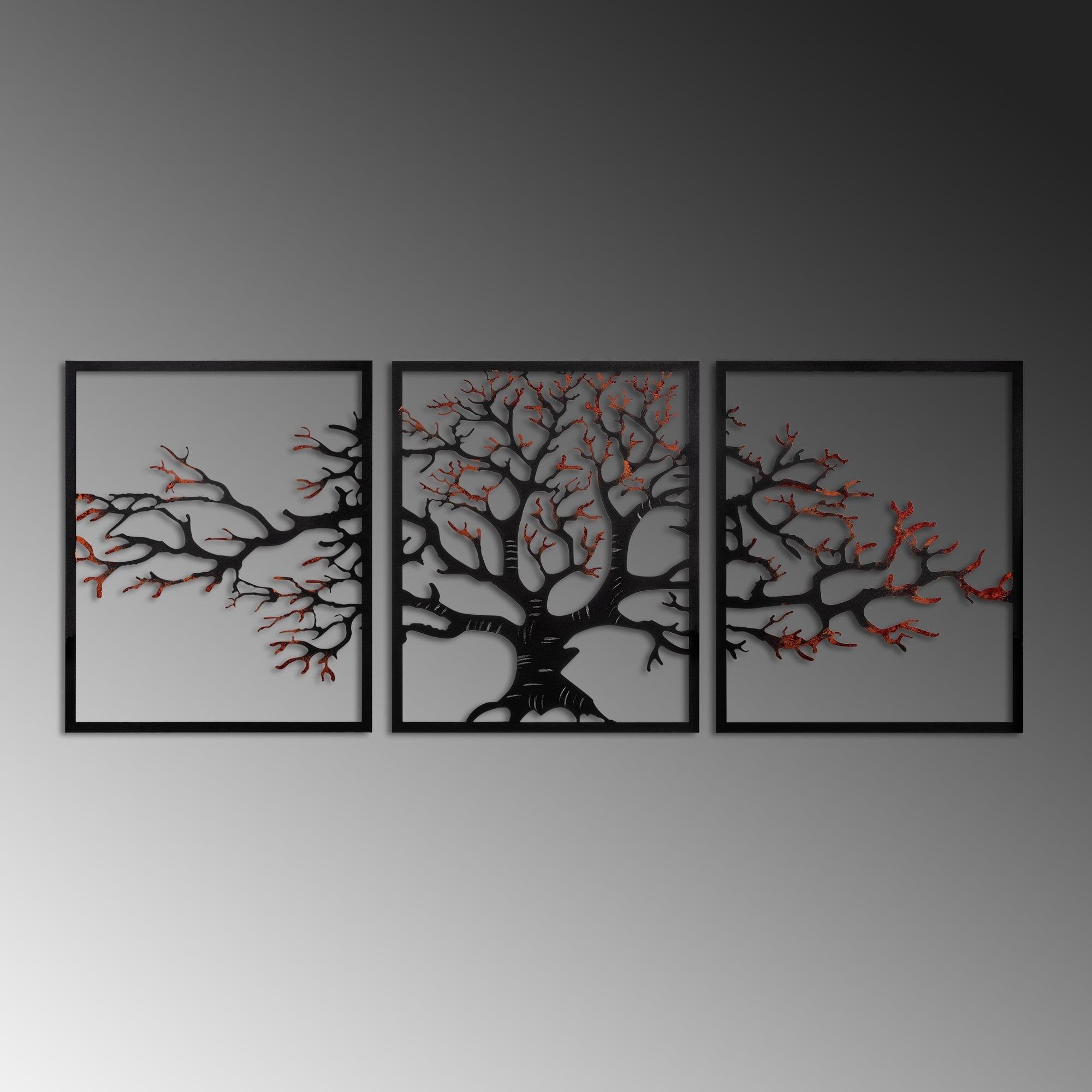 BYS-158 Dekoratif 3'lü Metal Duvar Tablosu | ByLamp