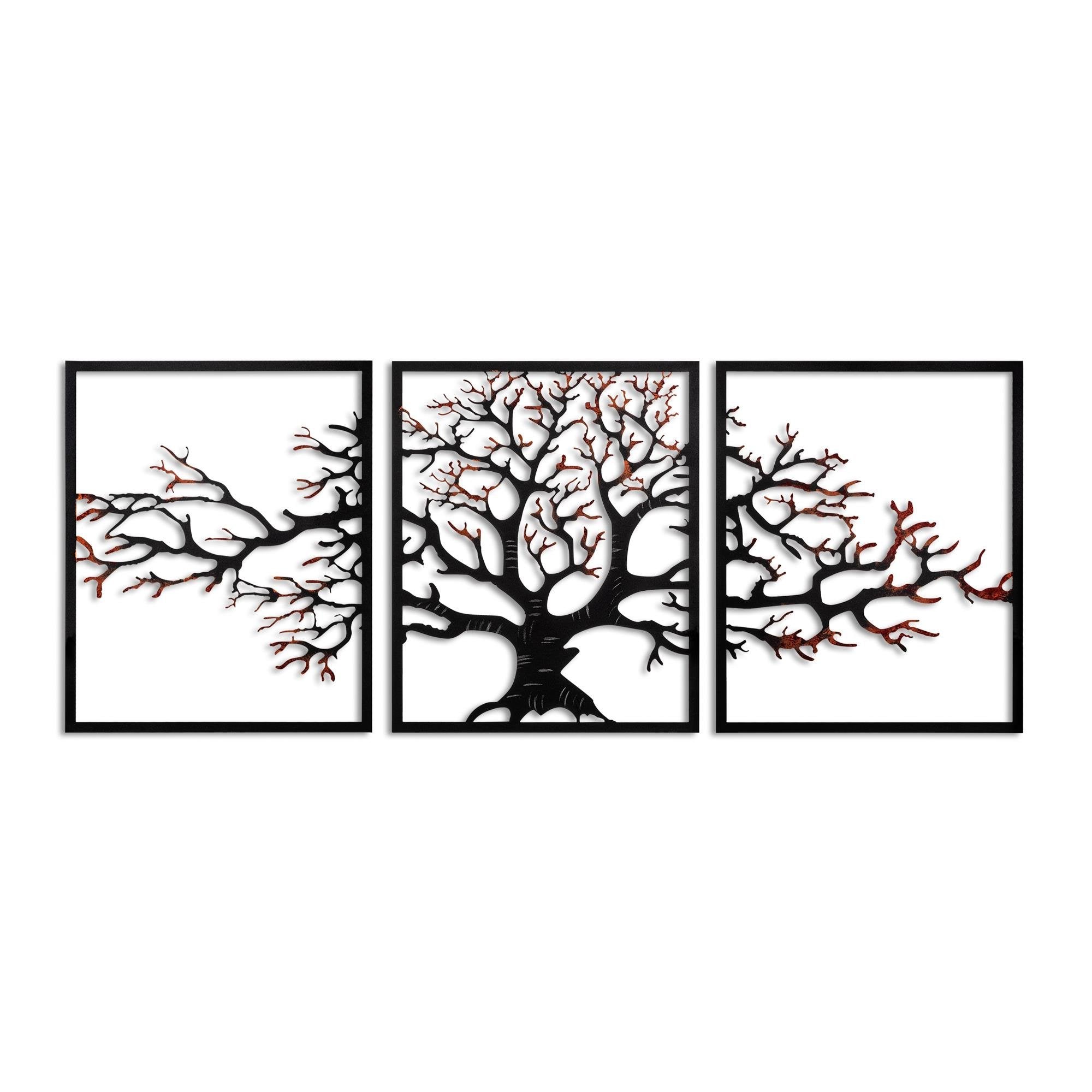 BYS-158 Dekoratif 3'lü Metal Duvar Tablosu | ByLamp