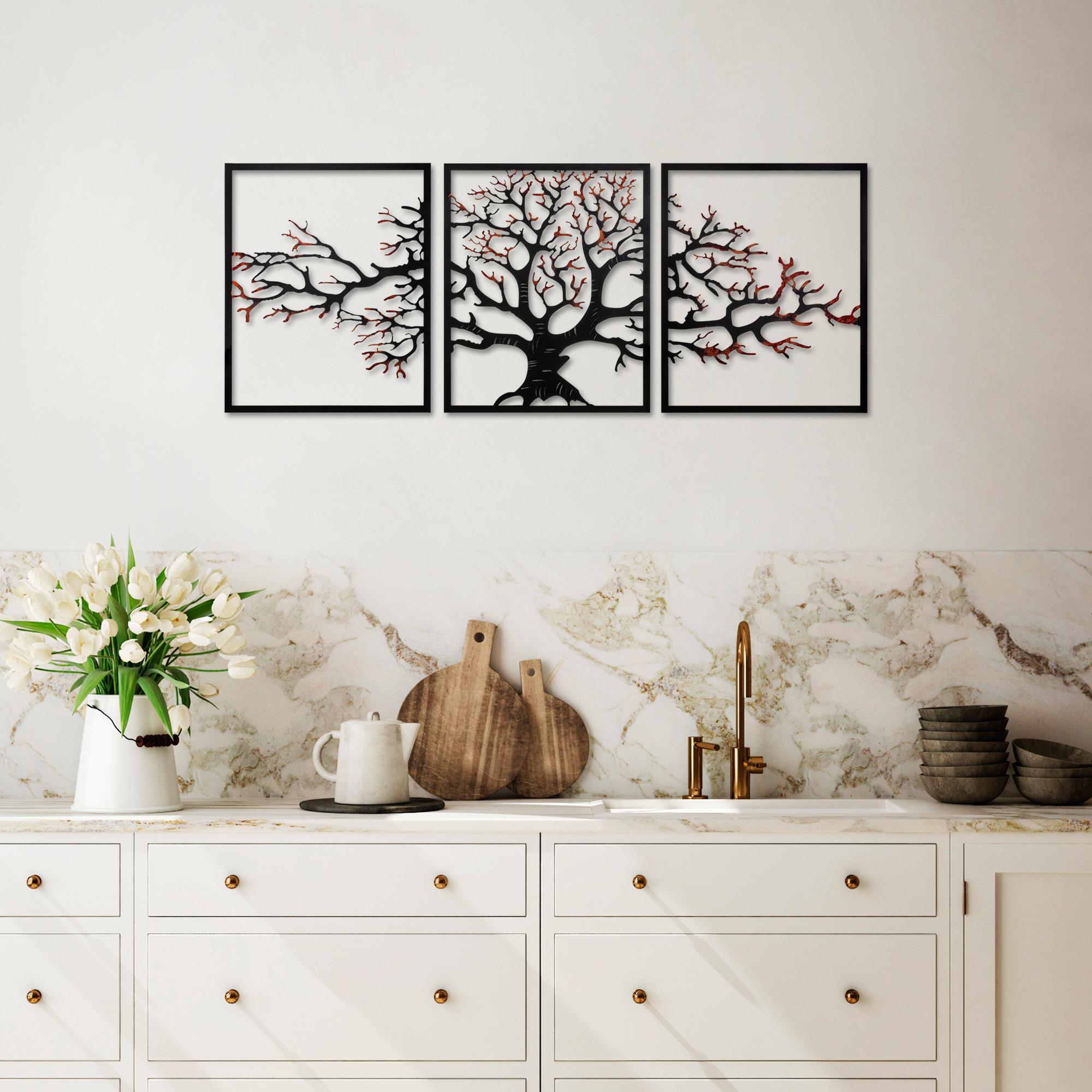 BYS-158 Dekoratif 3'lü Metal Duvar Tablosu | ByLamp