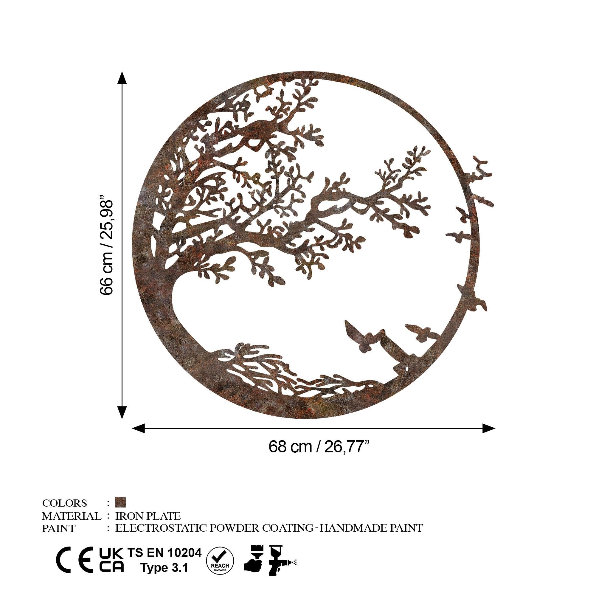 BYS-175 Dekoratif Metal Duvar Tablosu | ByLamp