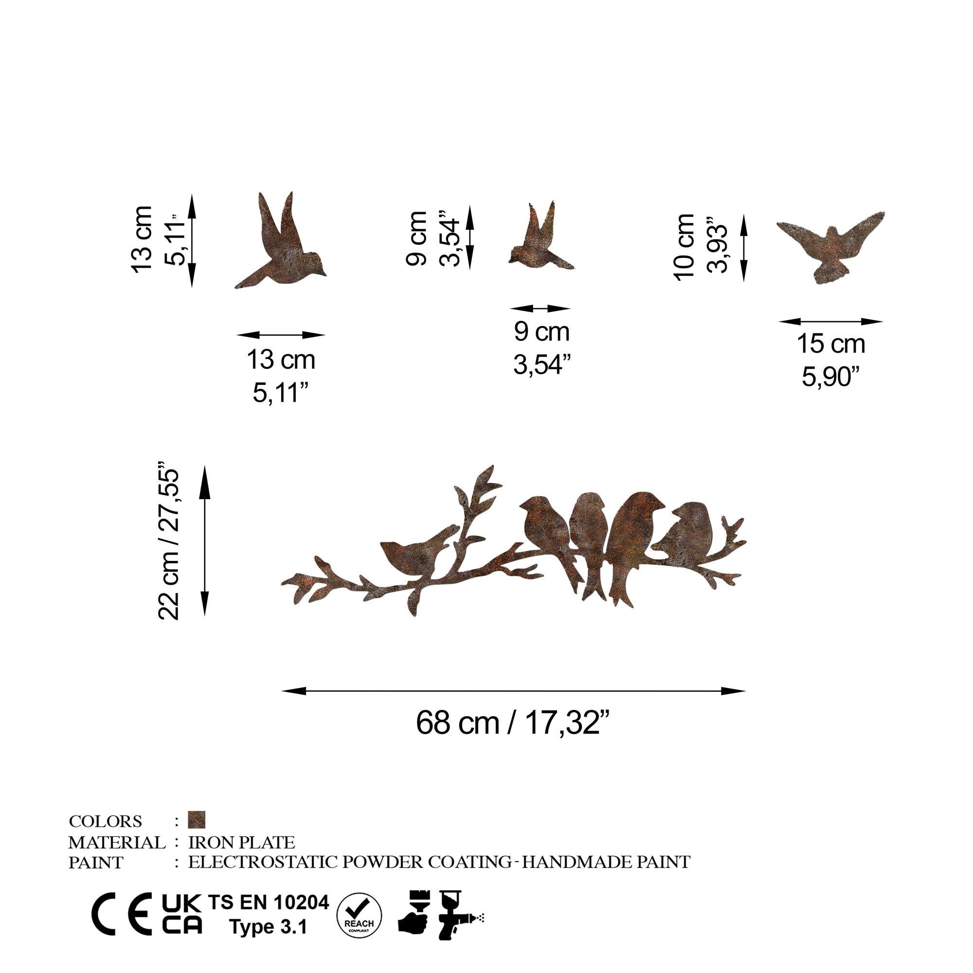 BYS-178 Dekoratif Metal Duvar Tablosu | ByLamp