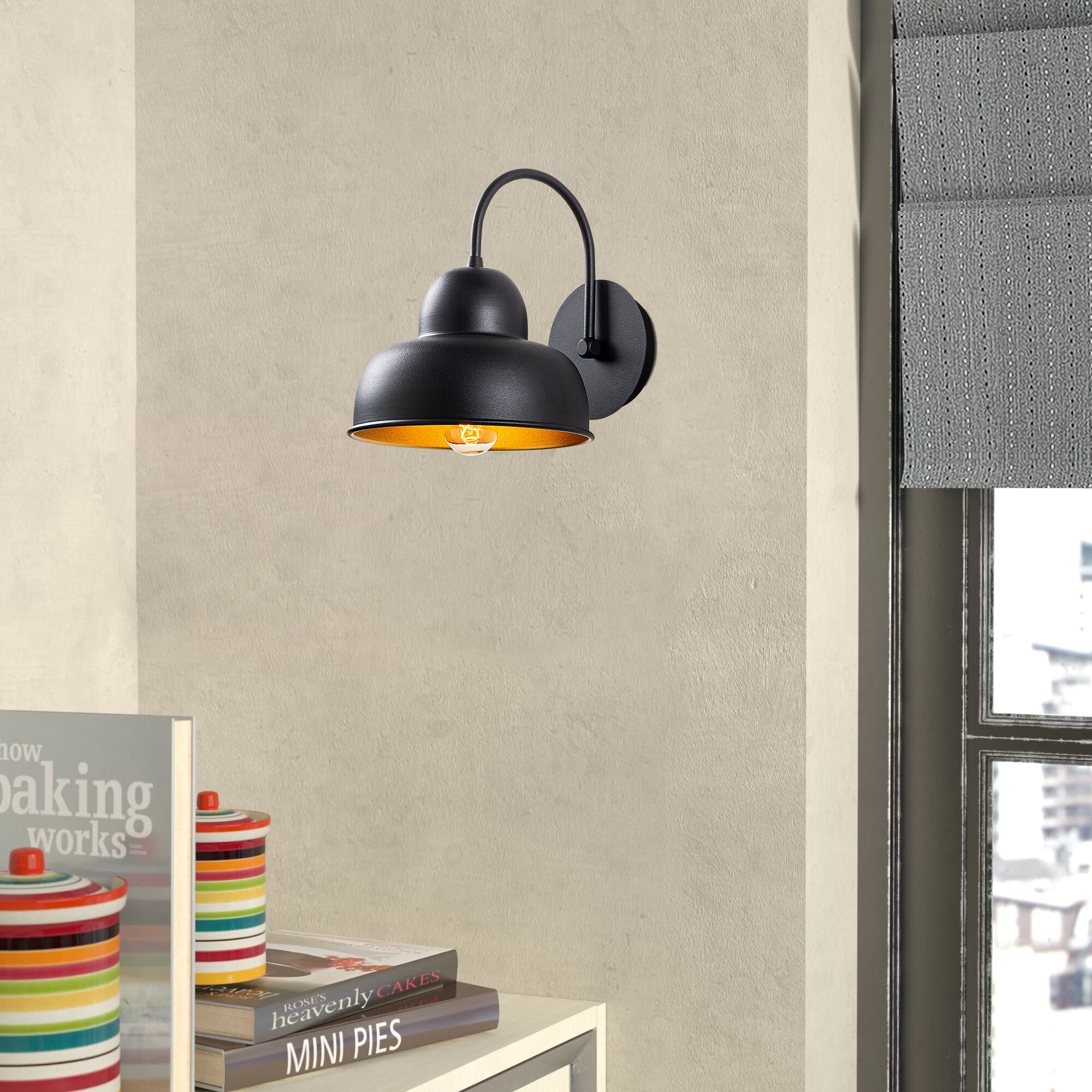 Cakır 180 Black Sıvama Aplik | ByLamp