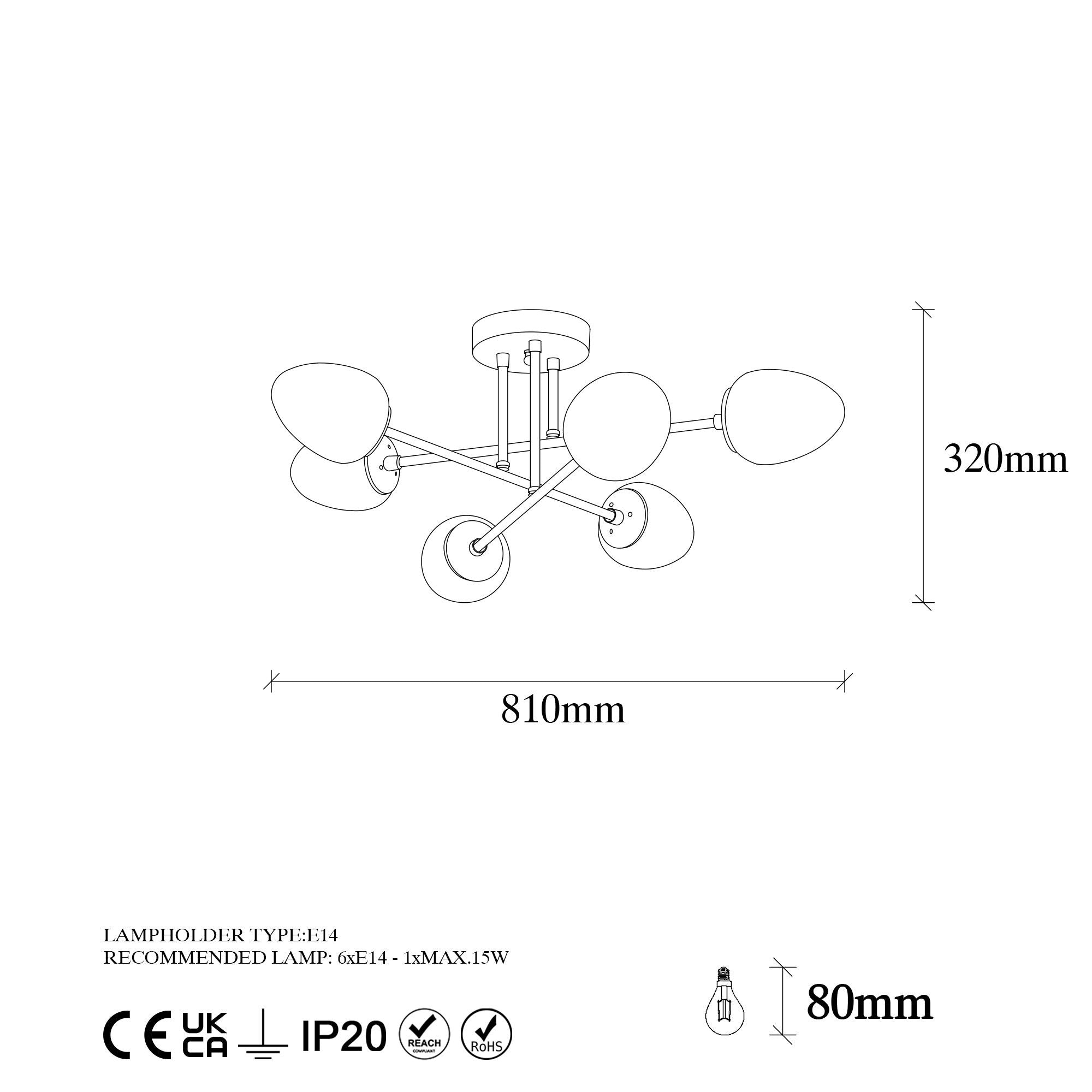 Camflo 10385 Cam Plafonyer Aydınlatma | ByLamp