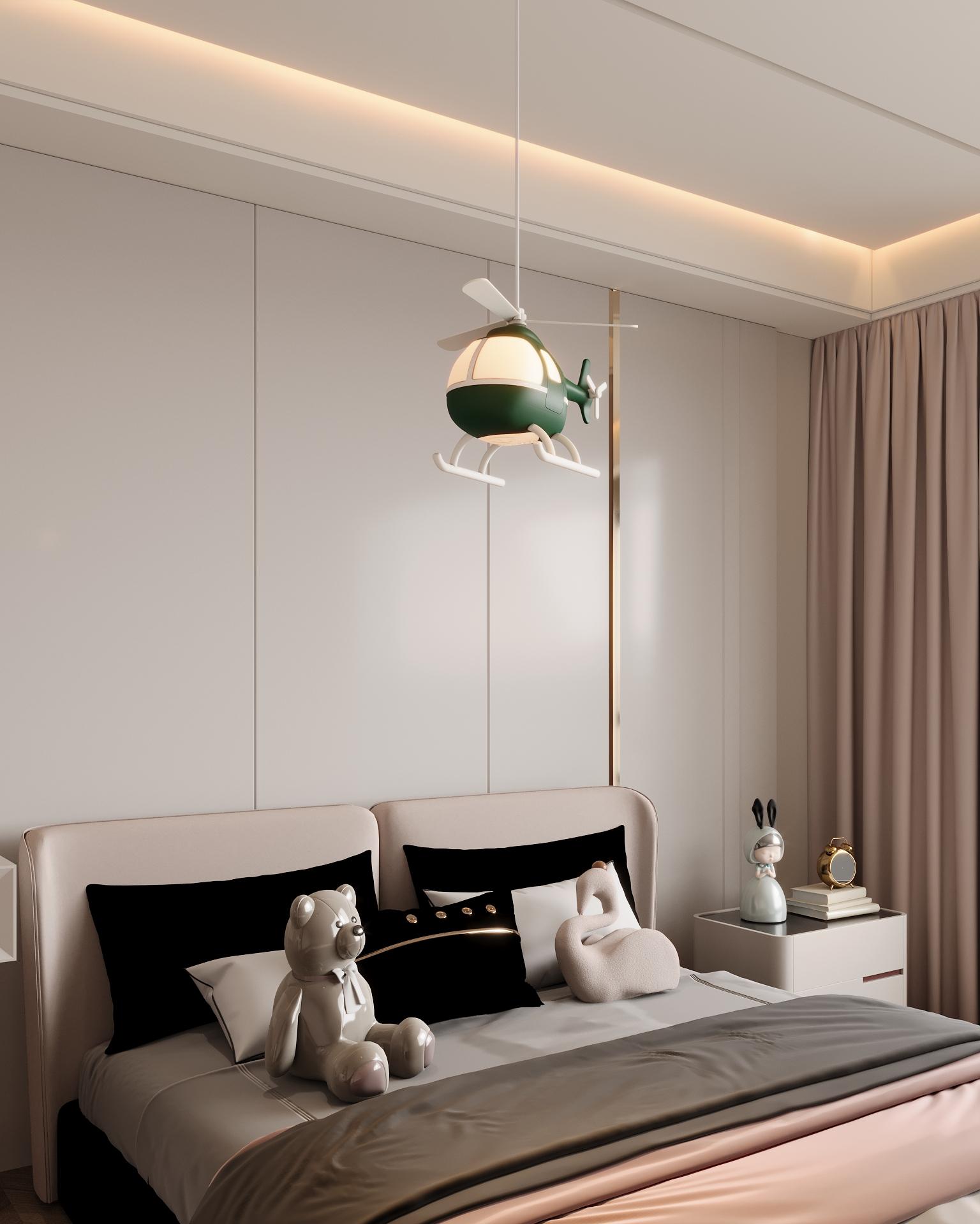 Helikopter Sarkıt Lamba Çocuk Odası Aydınlatma | ByLamp