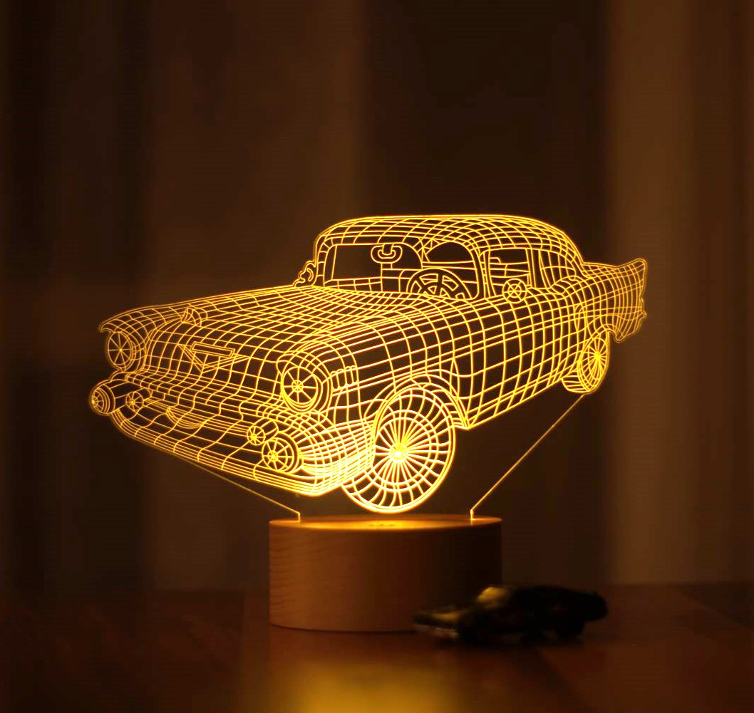 3D Chevrolet LED Table Lamp