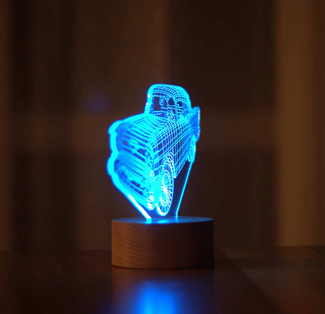 3D Chevrolet LED Table Lamp