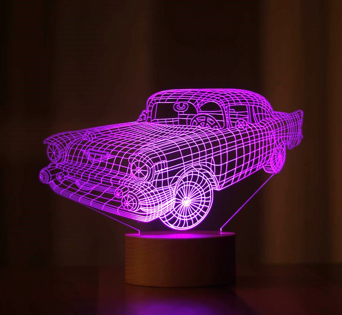 3D Chevrolet LED Table Lamp