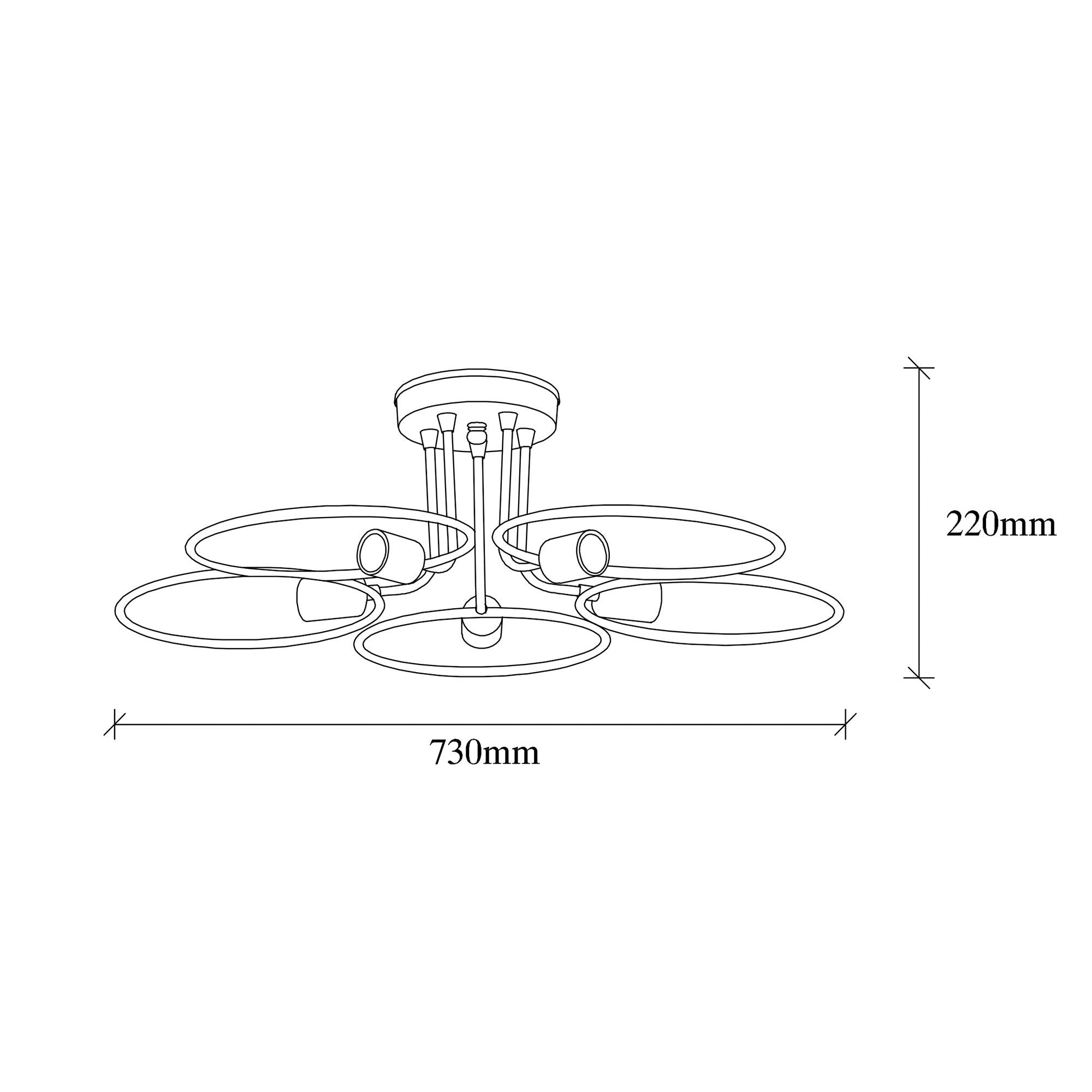 Circle Nua 1346 Rustik Plafonyer Aydınlatma | ByLamp