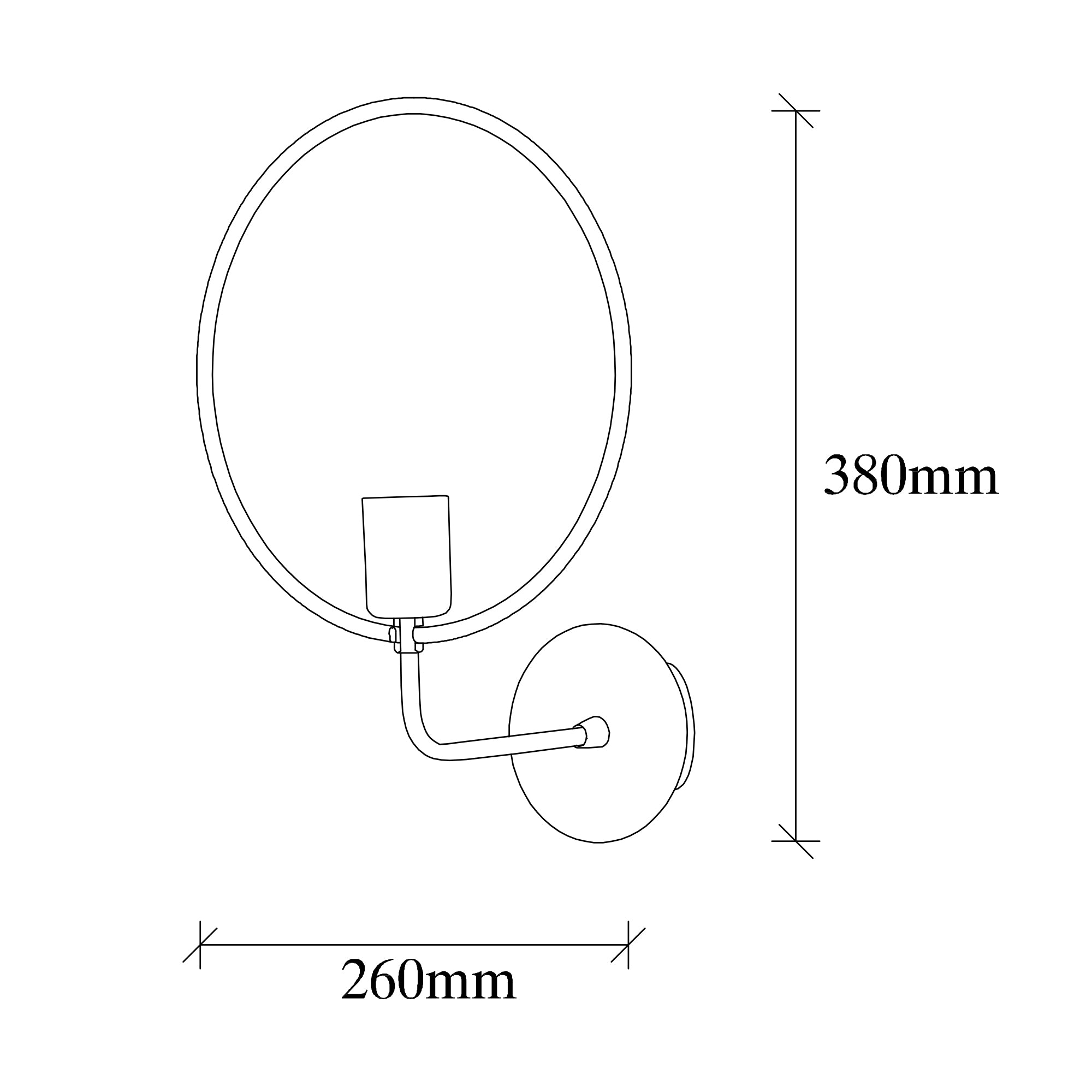 Circle Nuw 3260 Tel Aplik Duvar Aydınlatma | ByLamp