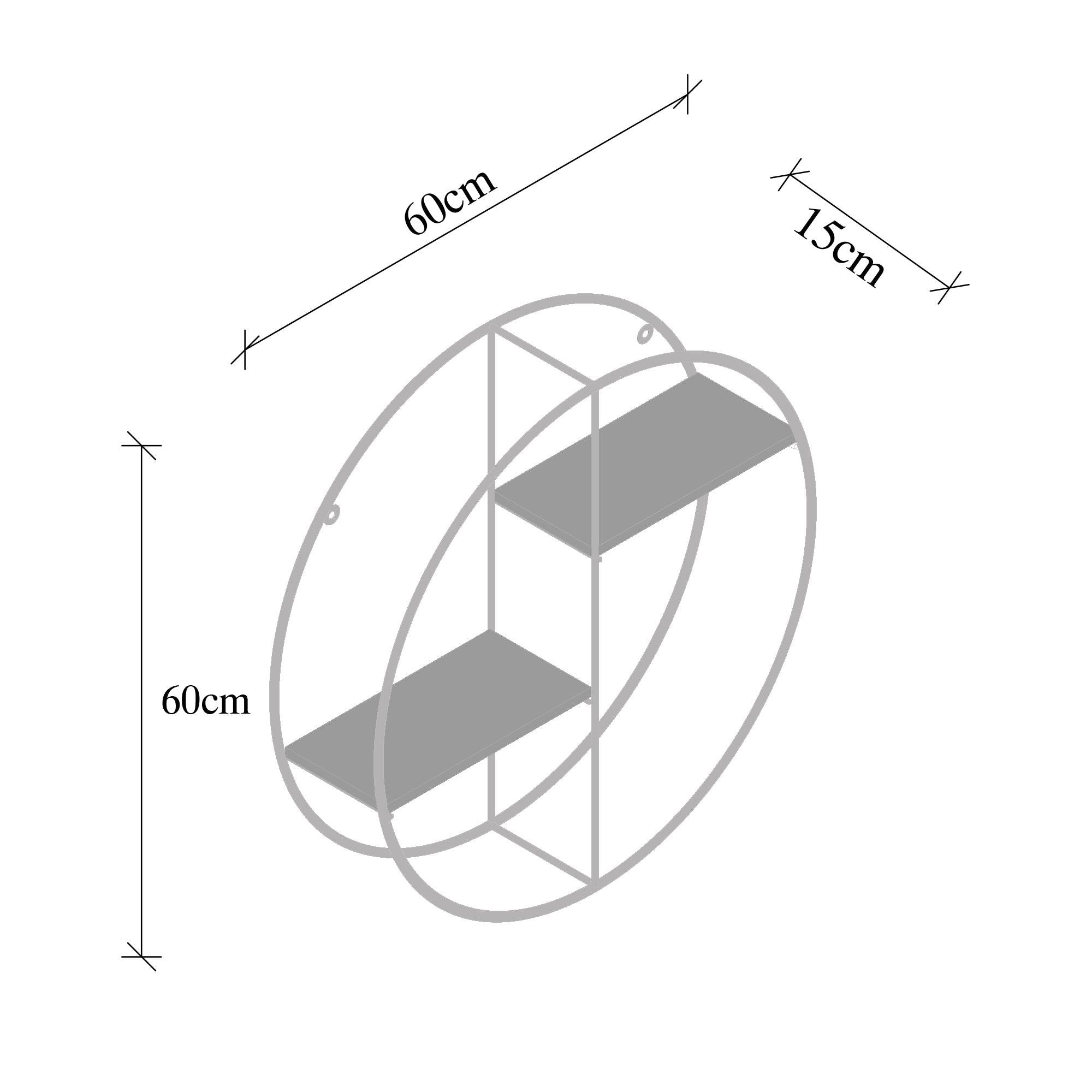 CM-002-SRK Dekoratif Ahşap Metal Duvar Rafı | ByLamp