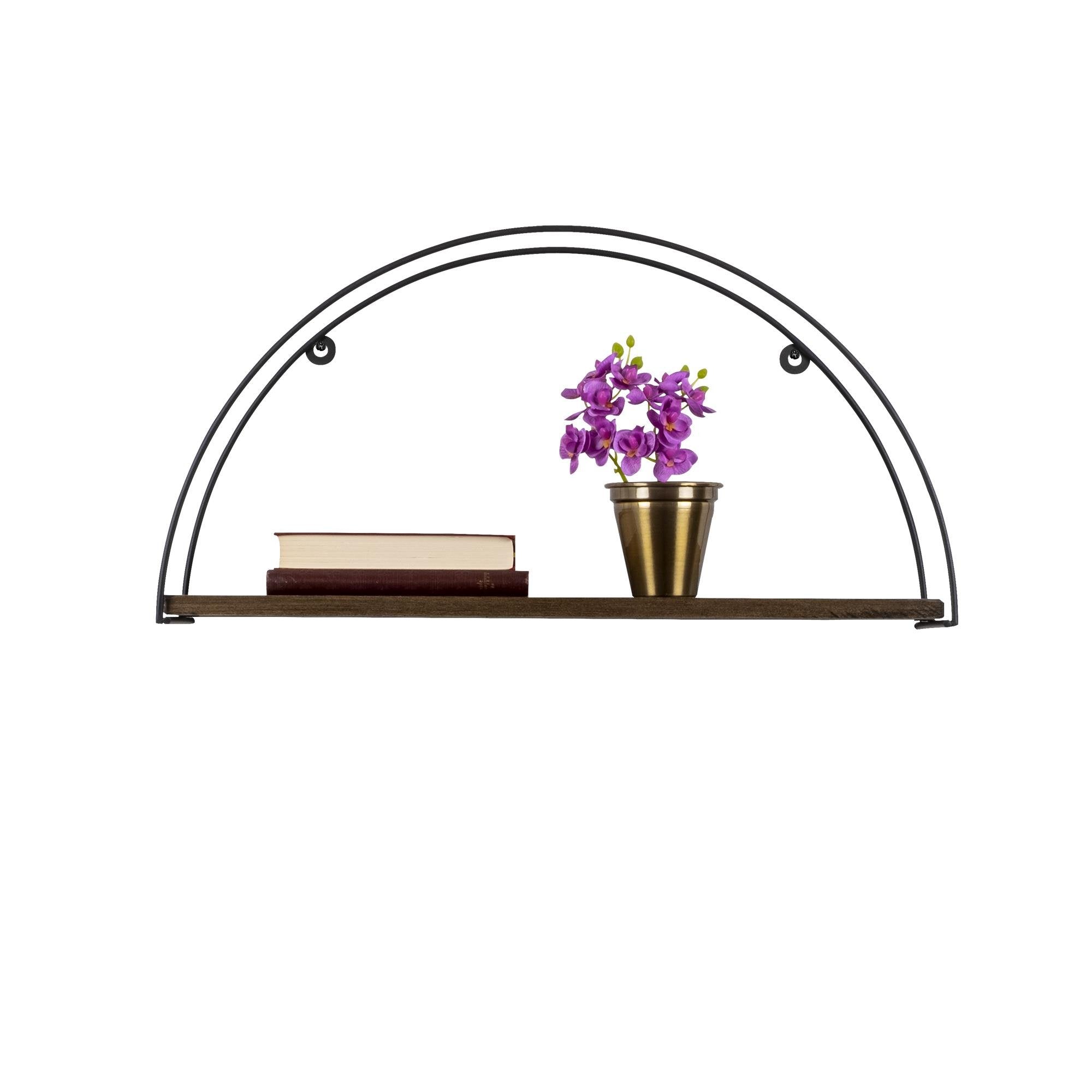 CM-003-SRK Dekoratif Ahşap Metal Duvar Rafı | ByLamp