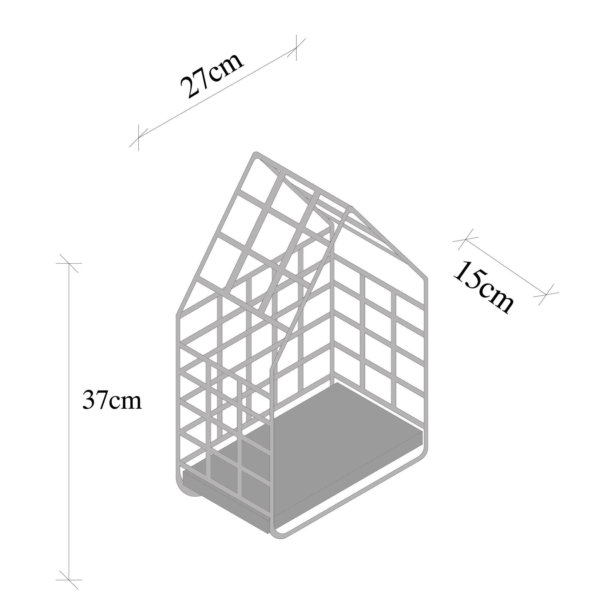 CM-016-SRK Dekoratif Ahşap Metal Duvar Rafı | ByLamp