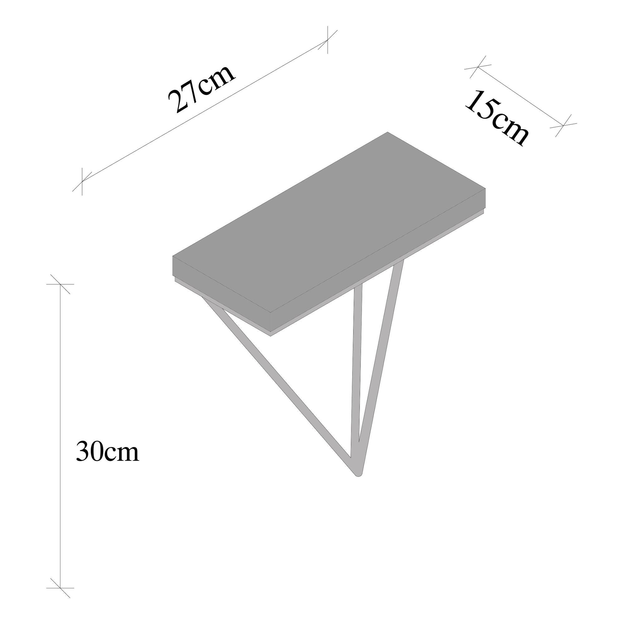 CM-019-SRK Dekoratif Ahşap Metal Duvar Rafı | ByLamp