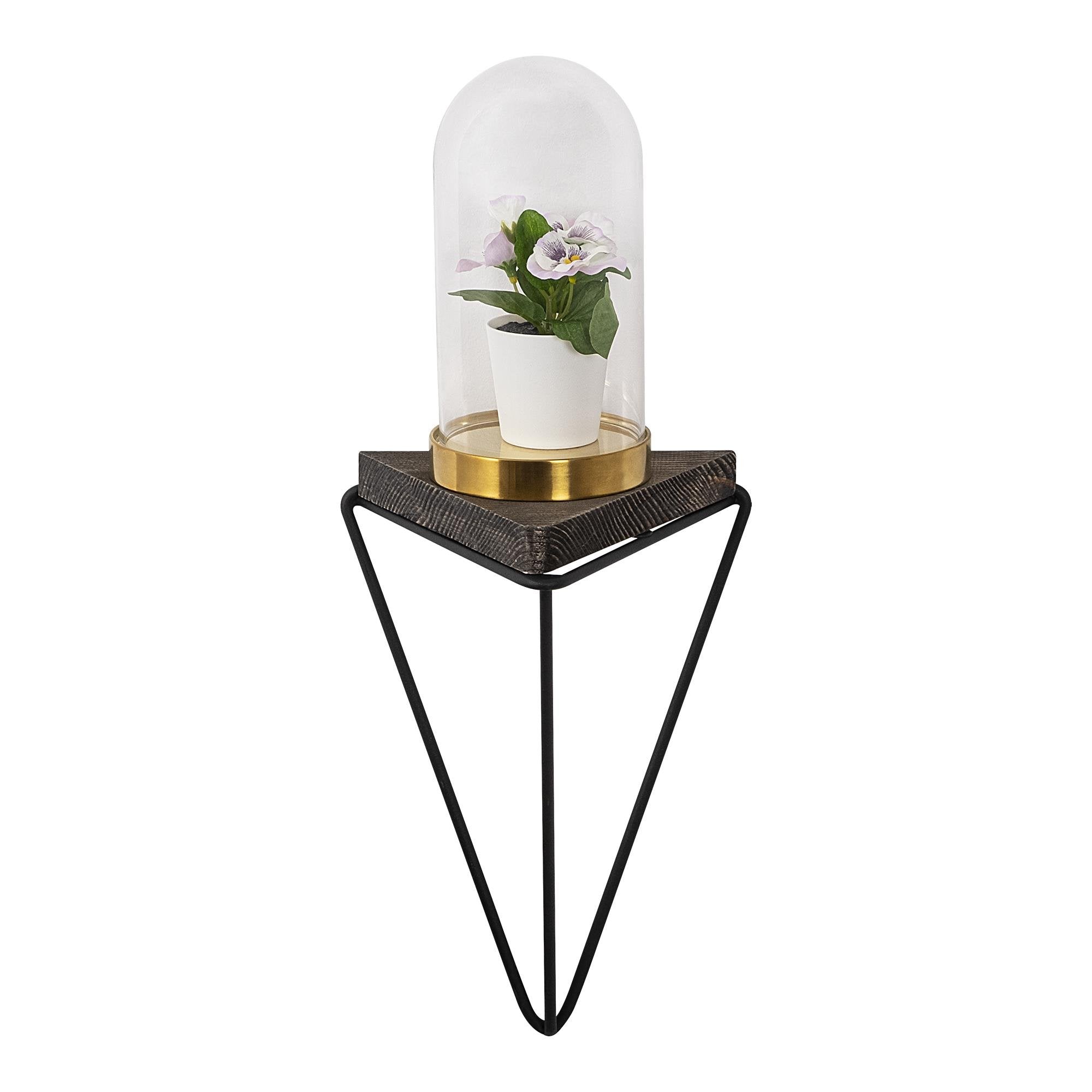 CM-021-SRK Dekoratif Ahşap Metal Duvar Rafı | ByLamp