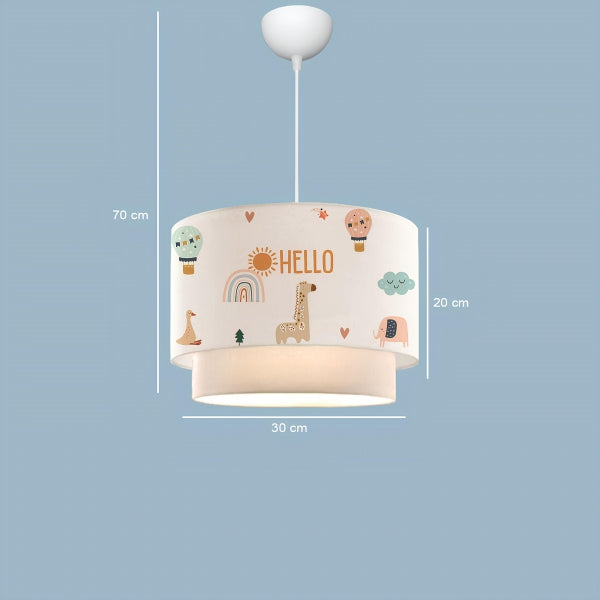 28' Children's Room Lighting Hello Friends Pendant Lamp | ByLamp