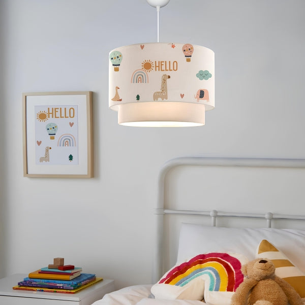 28' Children's Room Lighting Hello Friends Pendant Lamp | ByLamp