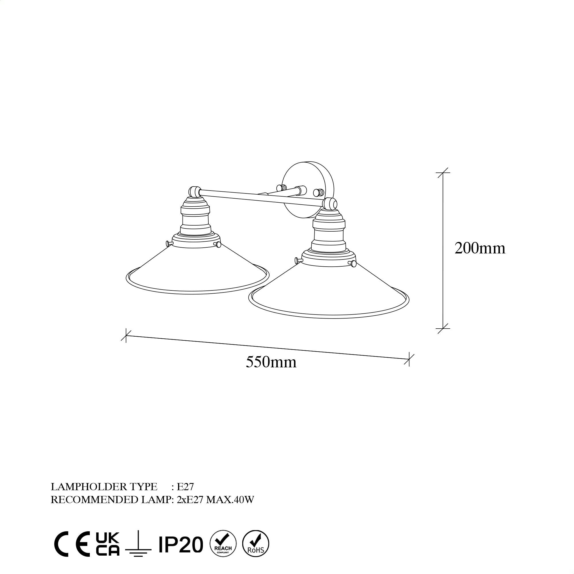 Conical 12190 Sıvama Aplik | ByLamp