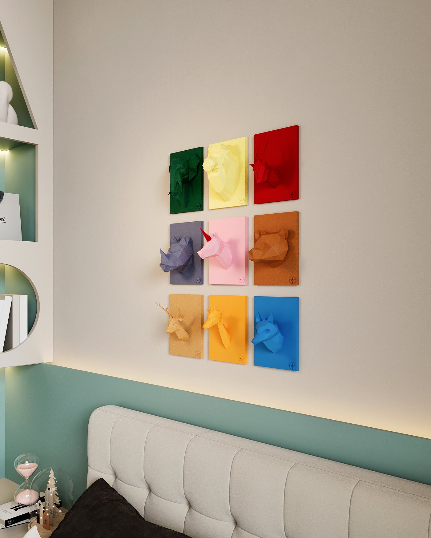 Dekoratif Small 9'lu Duvar Büstü | ByLamp