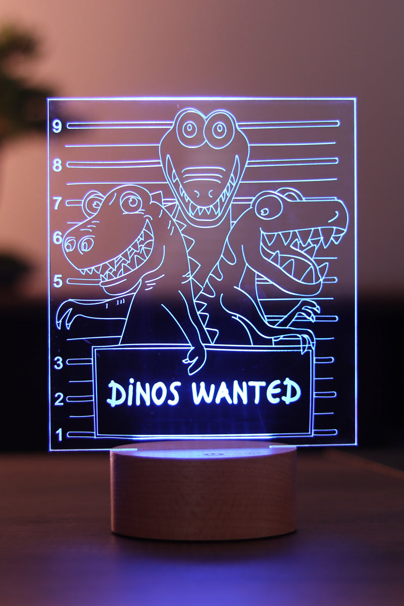 3-D dinosaurs LED night light