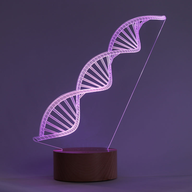 DNA Çift Sarmal Figürlü Dekoratif Hediye Led Masa Lambası | BYLAMP