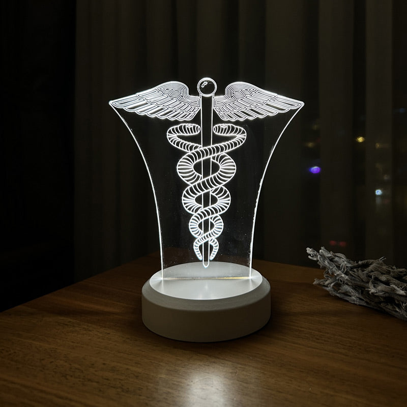 3-D medicine symbol LED lamp