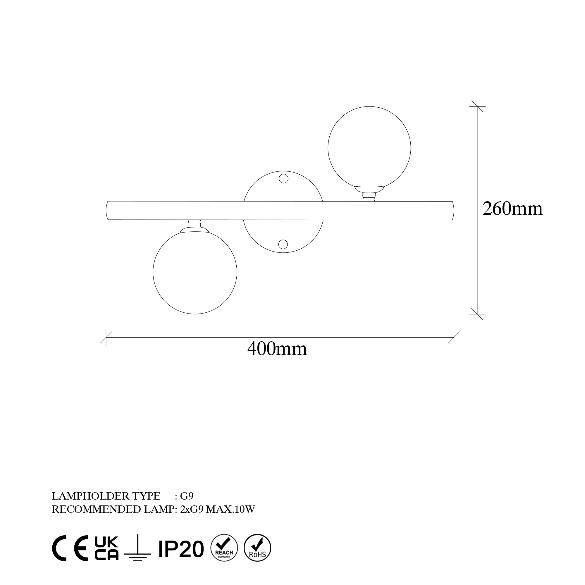 Domıno 11038 Cam Aplik | ByLamp