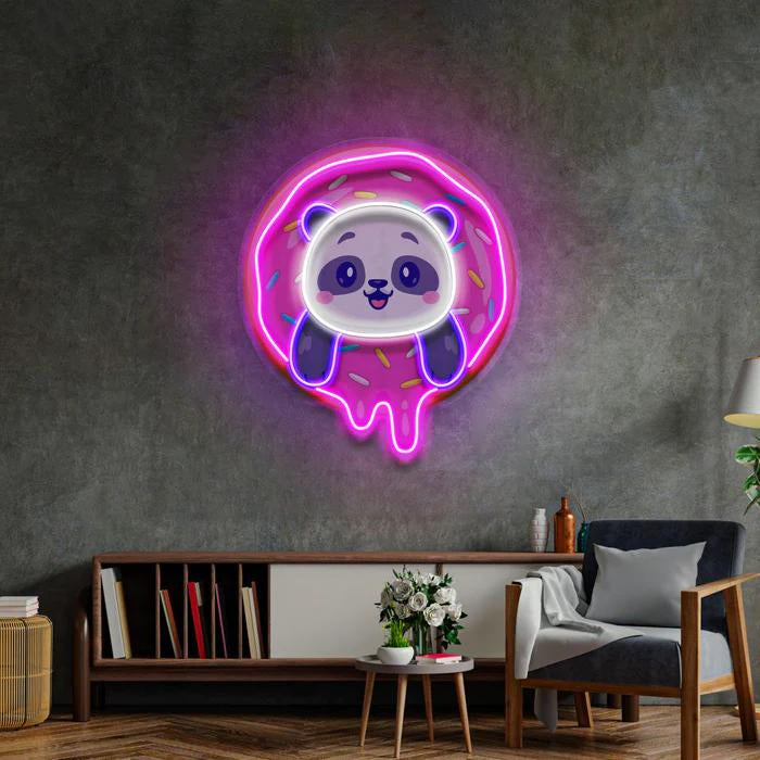 Donut and Panda Figured LED Neon Sign