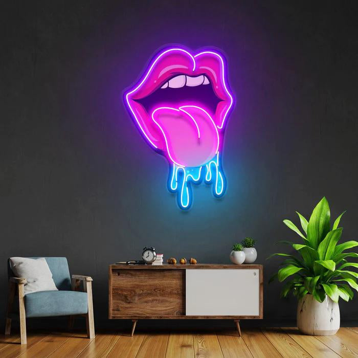 Dudak Figürlü Dekoratif Hediye Led Neon Tabela