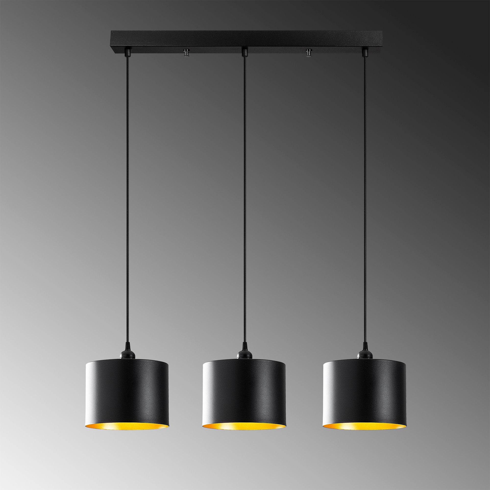 Düz 195 Black 2 Sıvama Sarkıt Aydınlatma | ByLamp