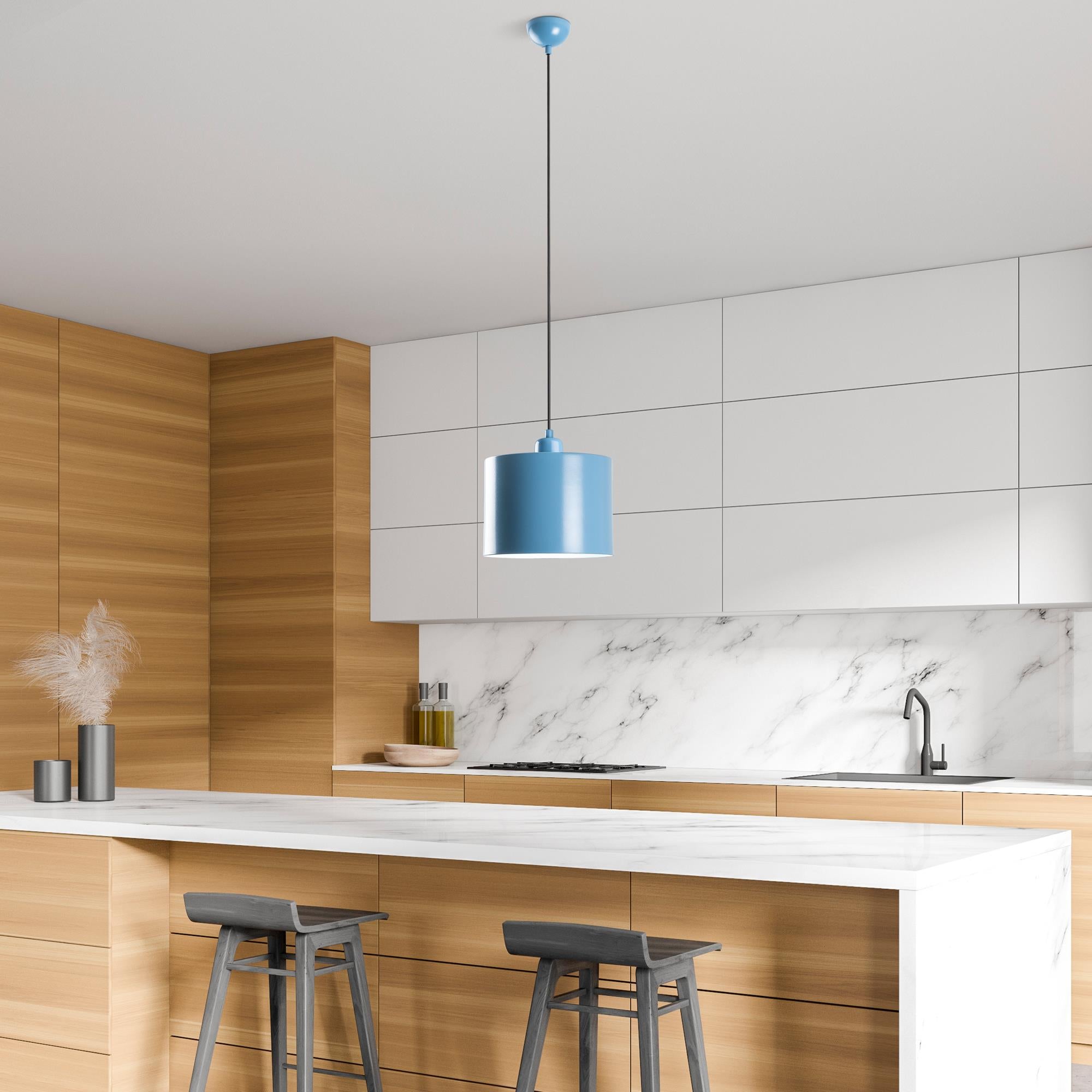 Düz 195 Açık Mavi 1 Sıvama Sarkıt Aydınlatma | ByLamp