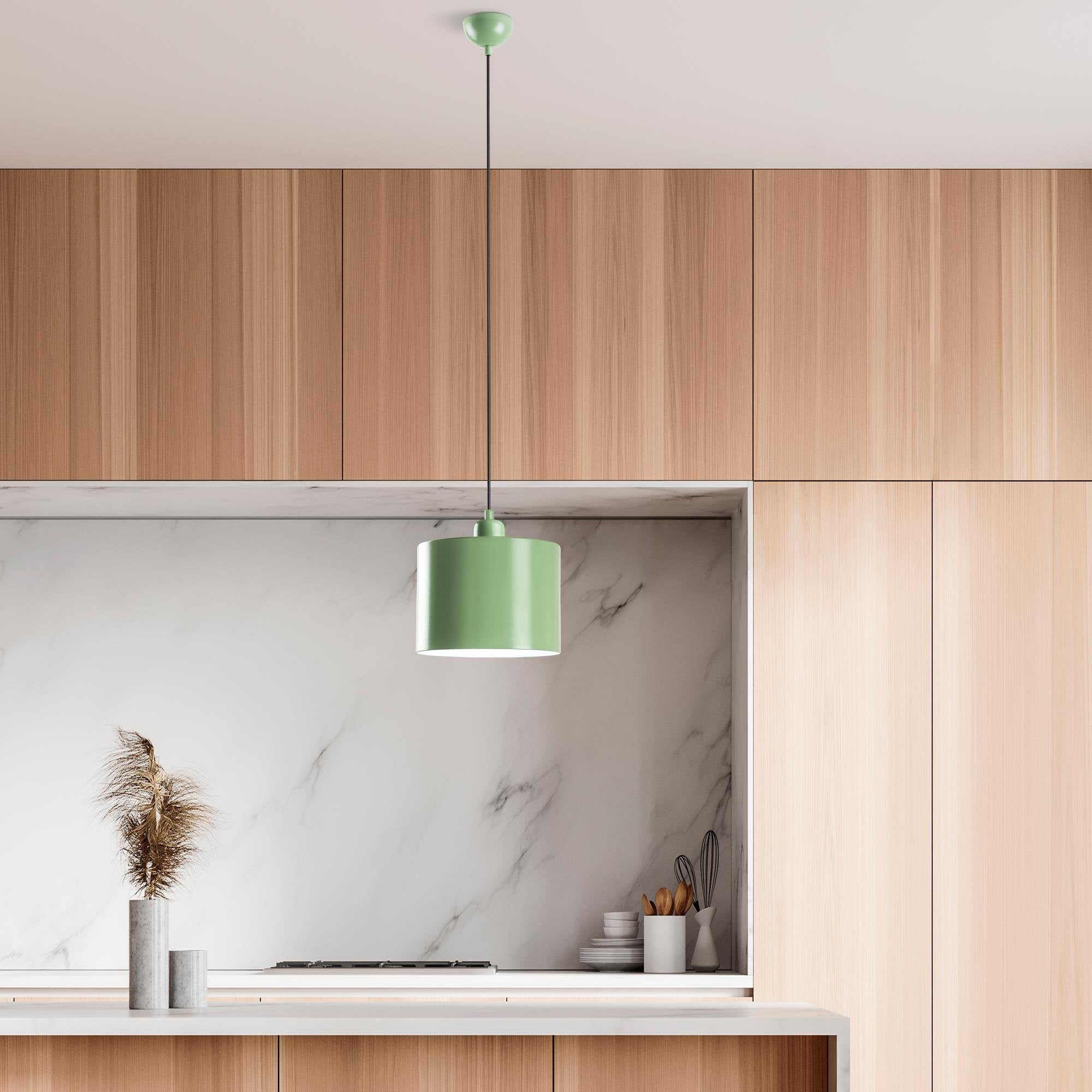 Düz 195 Mint Yeşili 1 Sıvama Sarkıt Aydınlatma | ByLamp