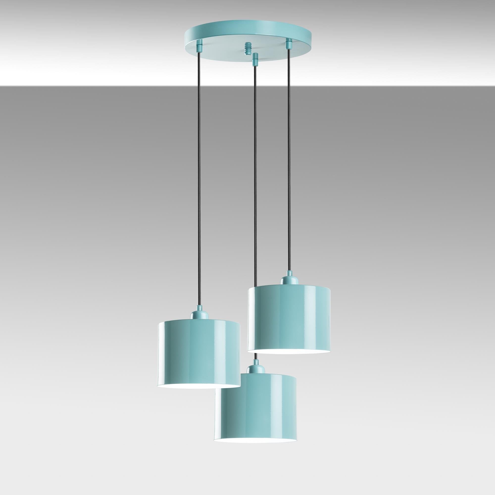 Düz 195 Turkuaz 3 Sıvama Sarkıt Aydınlatma | ByLamp