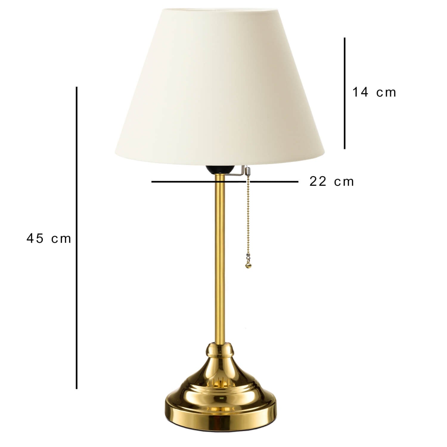 Edel Gold Body White Shade Lampshade | ByLamp