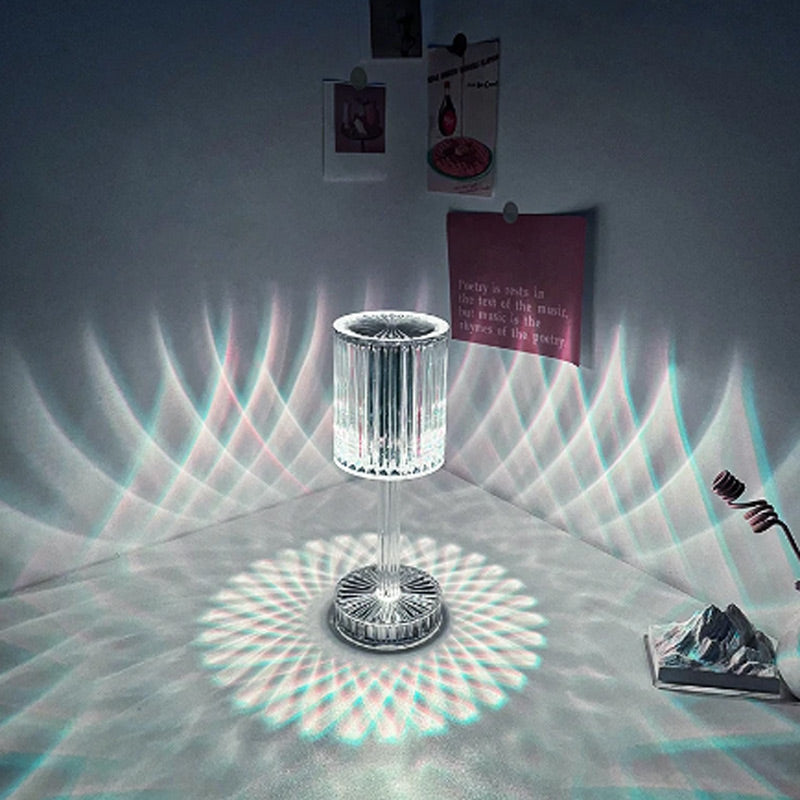 Diamond Light Reflective Crystal Table Lamp