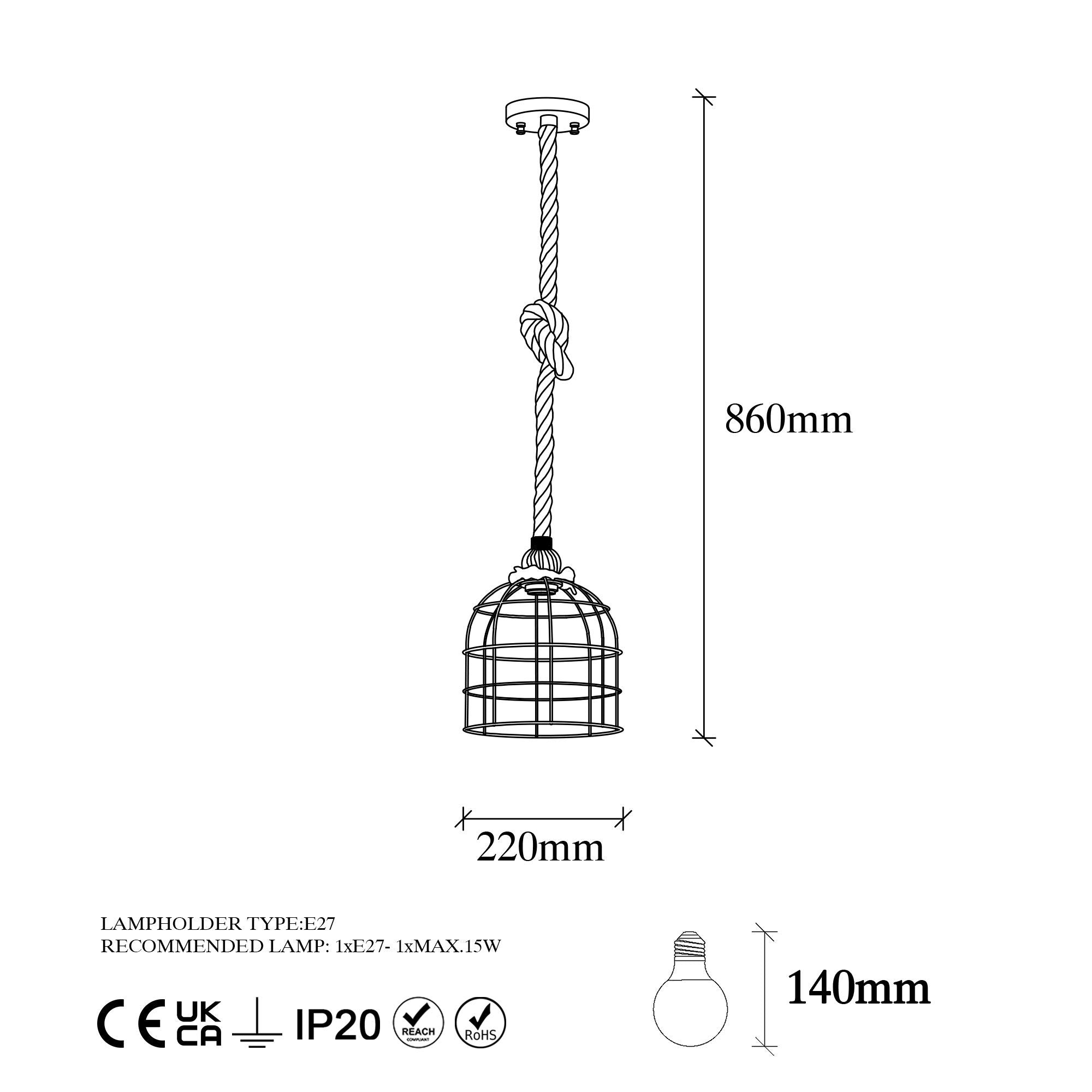 Endustriyel 11060 Tel Sarkıt Aydınlatma | ByLamp