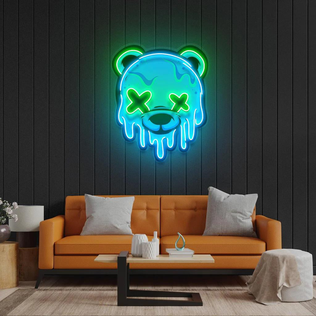 Melting Bear Neon Lamp