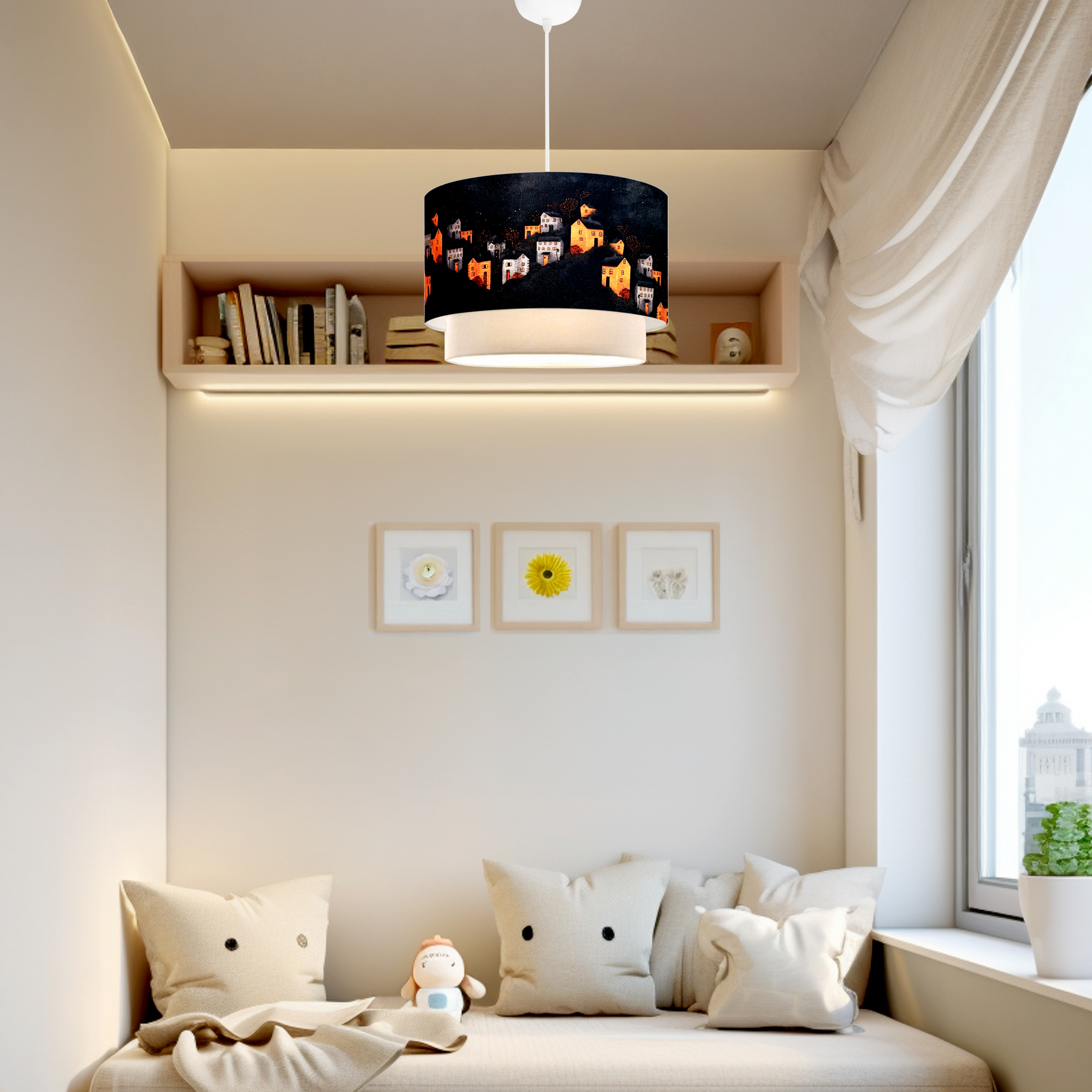 Kids Room Sleeping Cute Rabbit Pendant Chandelier Lamp | ByLamp