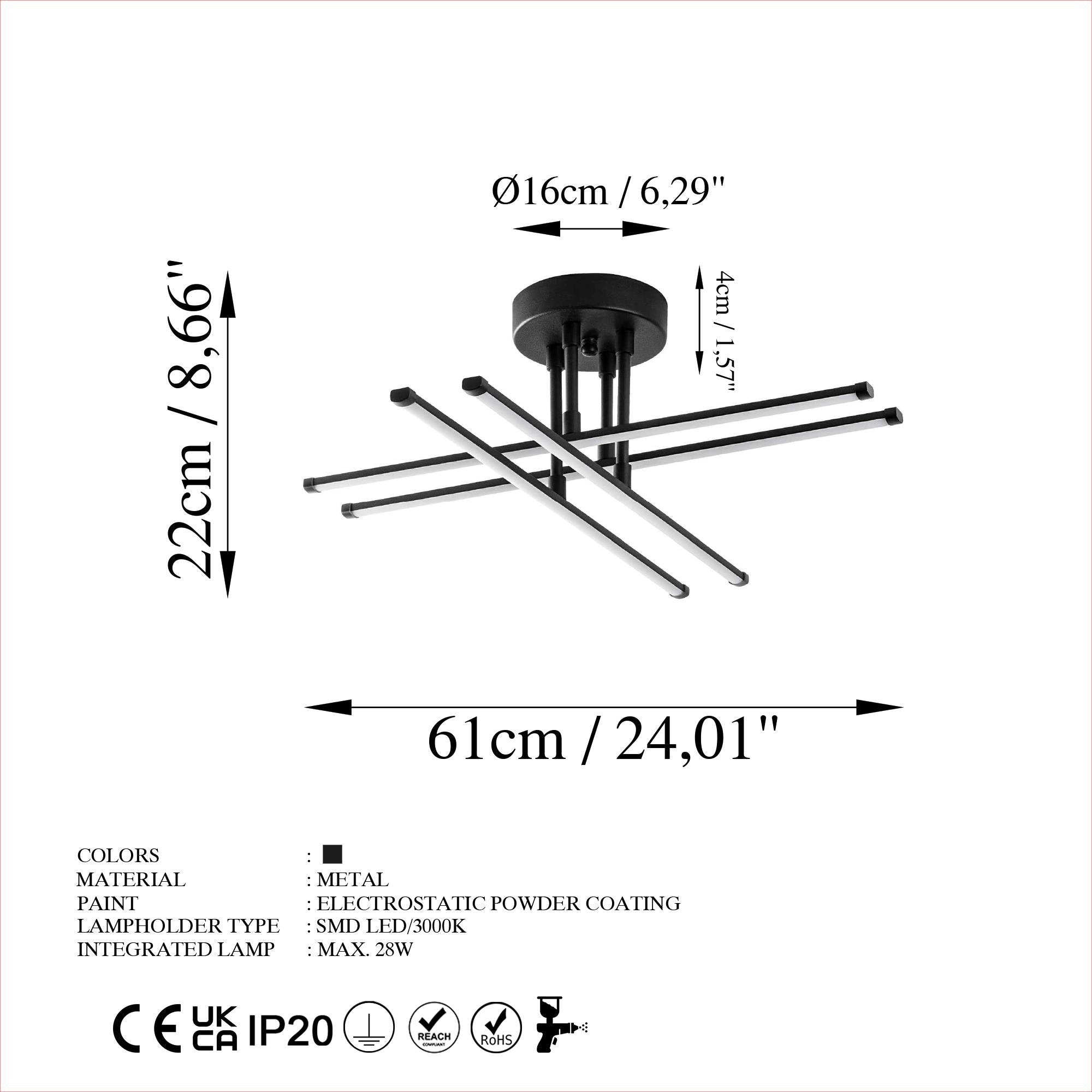 Exhaust 13661 Led Plafonyer Aydınlatma | ByLamp