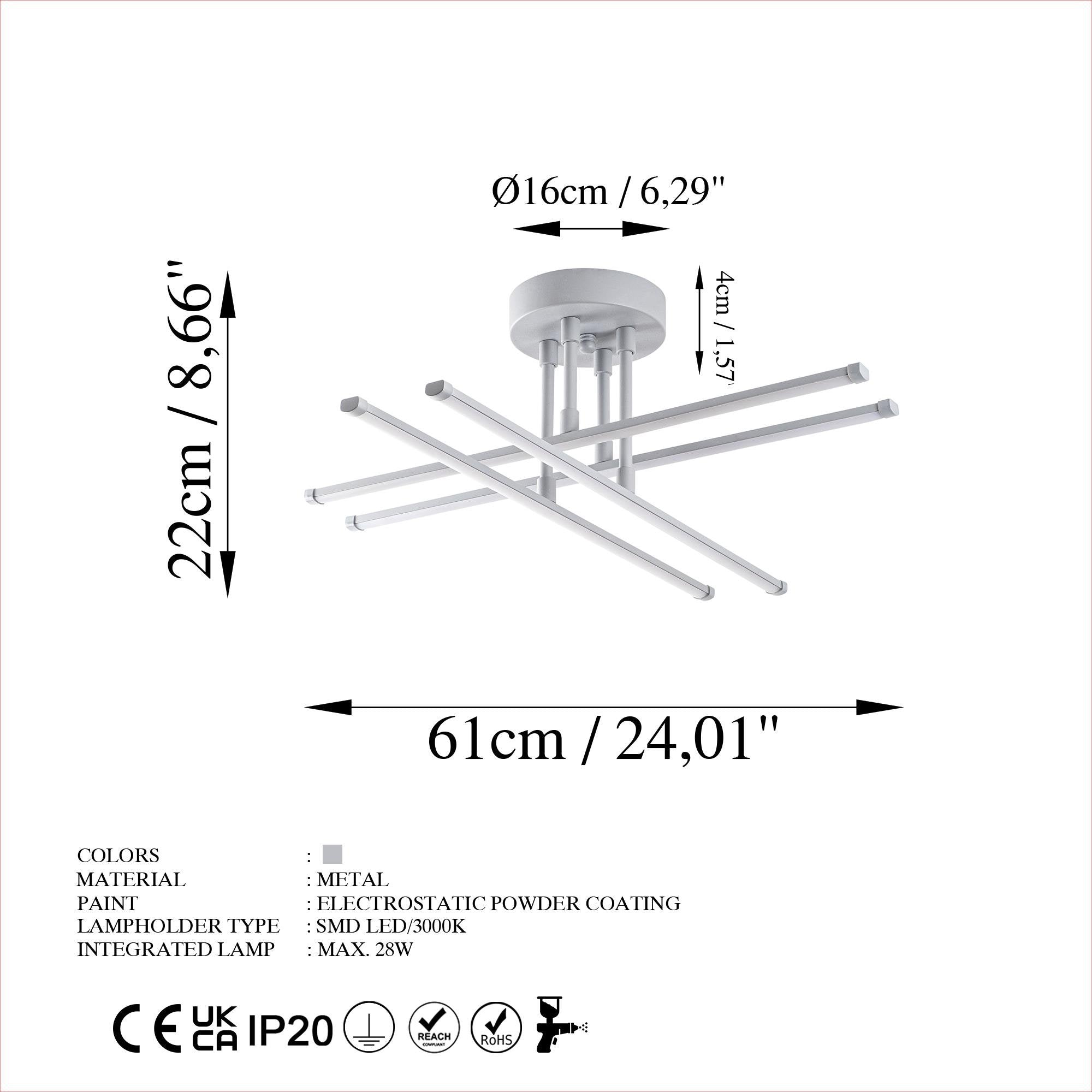 Exhaust 13663 Led Plafonyer Aydınlatma | ByLamp