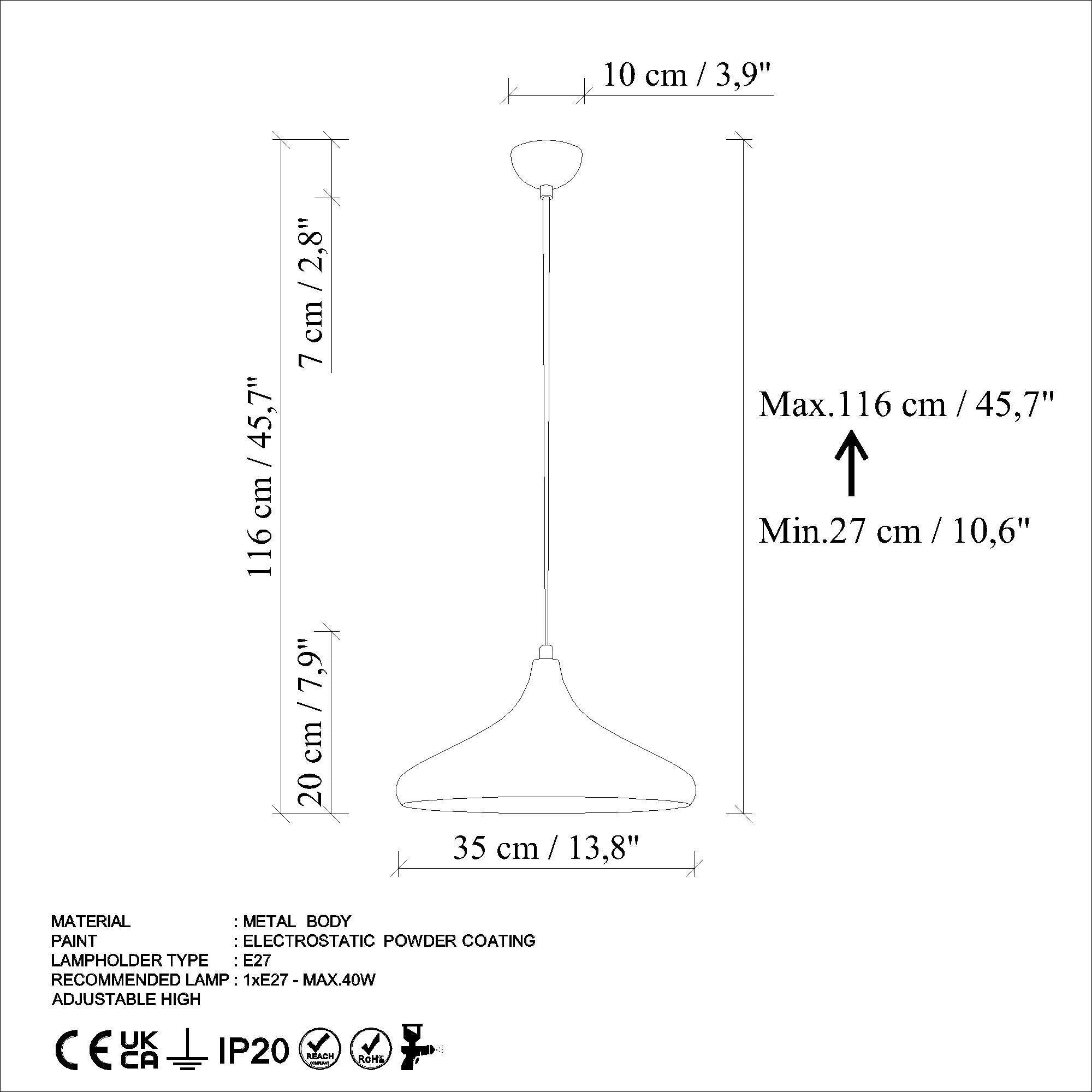 Eyşan 207 Turkuaz Sıvama Sarkıt Aydınlatma | ByLamp